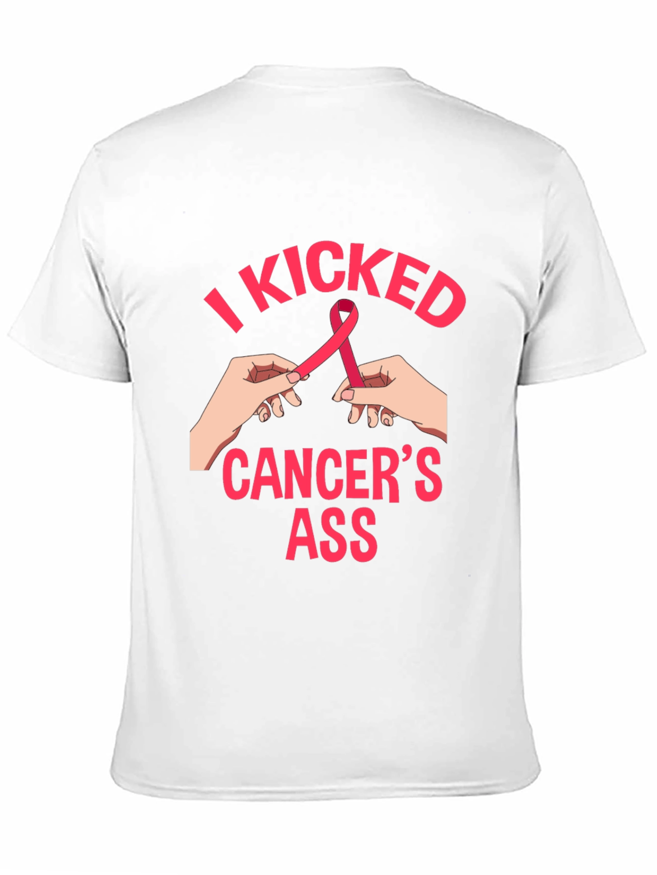 Black I Kicked Cancer's Ass Graphic Tee view 11