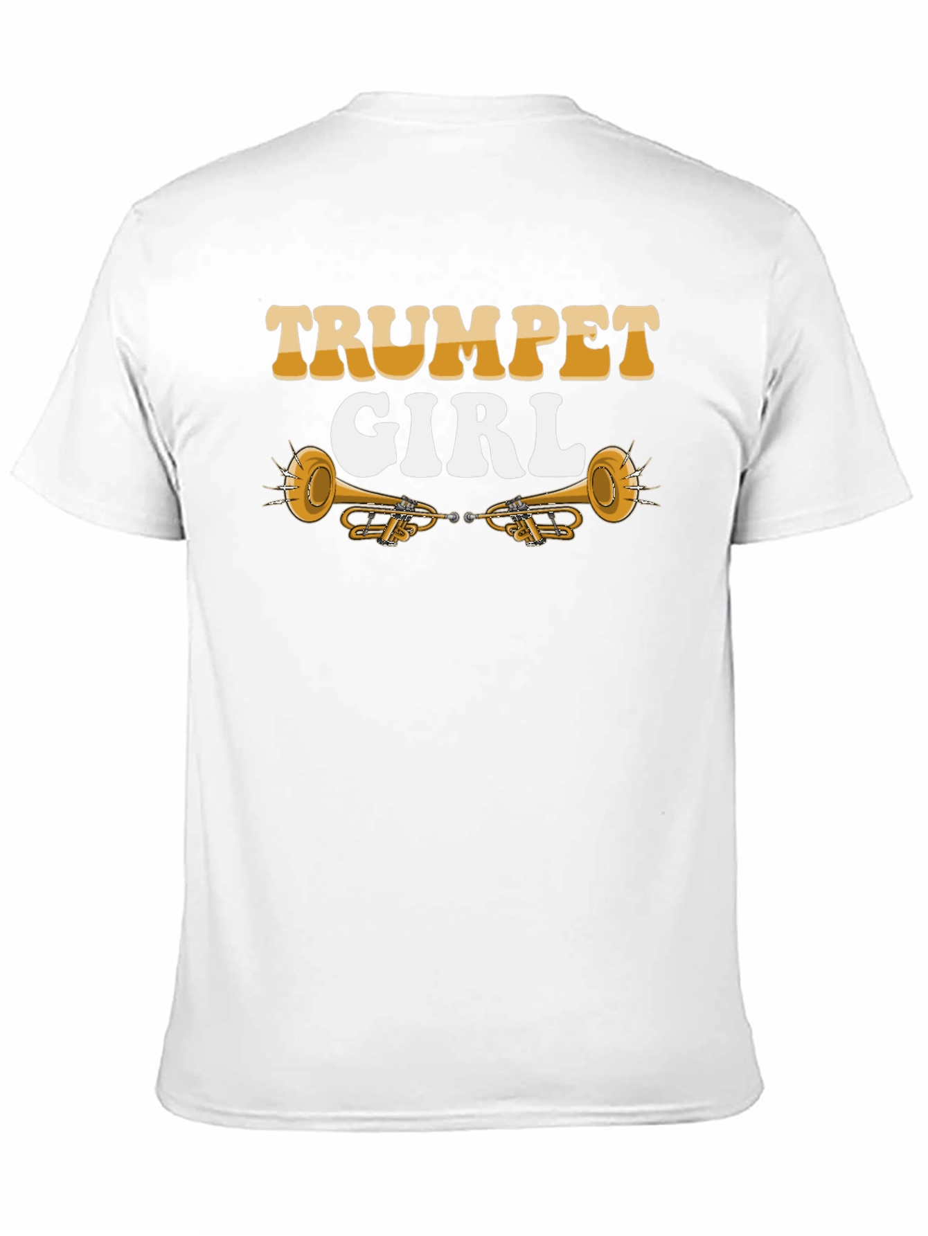 Black Trumpet Girl Graphic T-Shirt, Music Lover Tee view 11