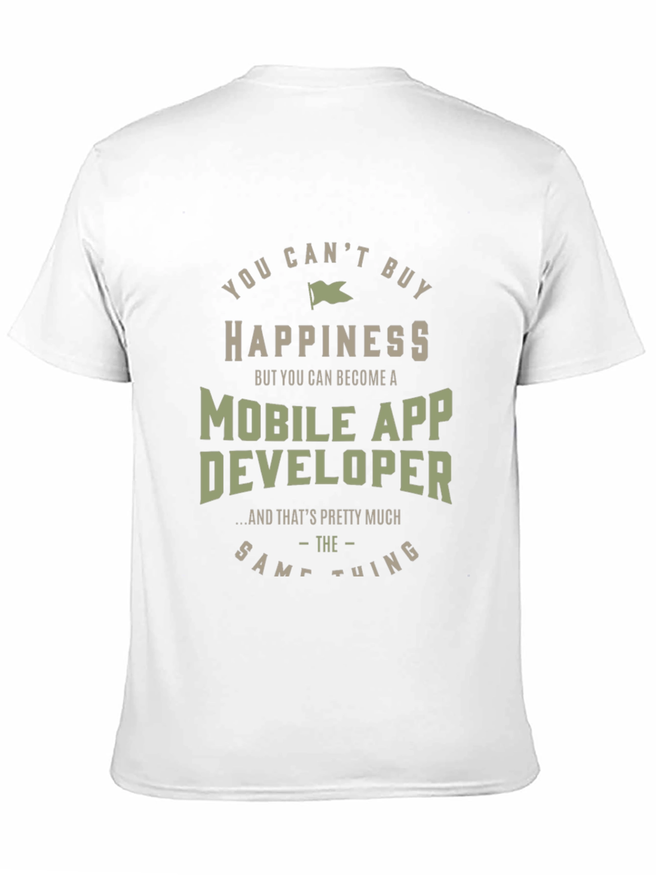Black Mobile App Developer Happiness T-Shirt view 11