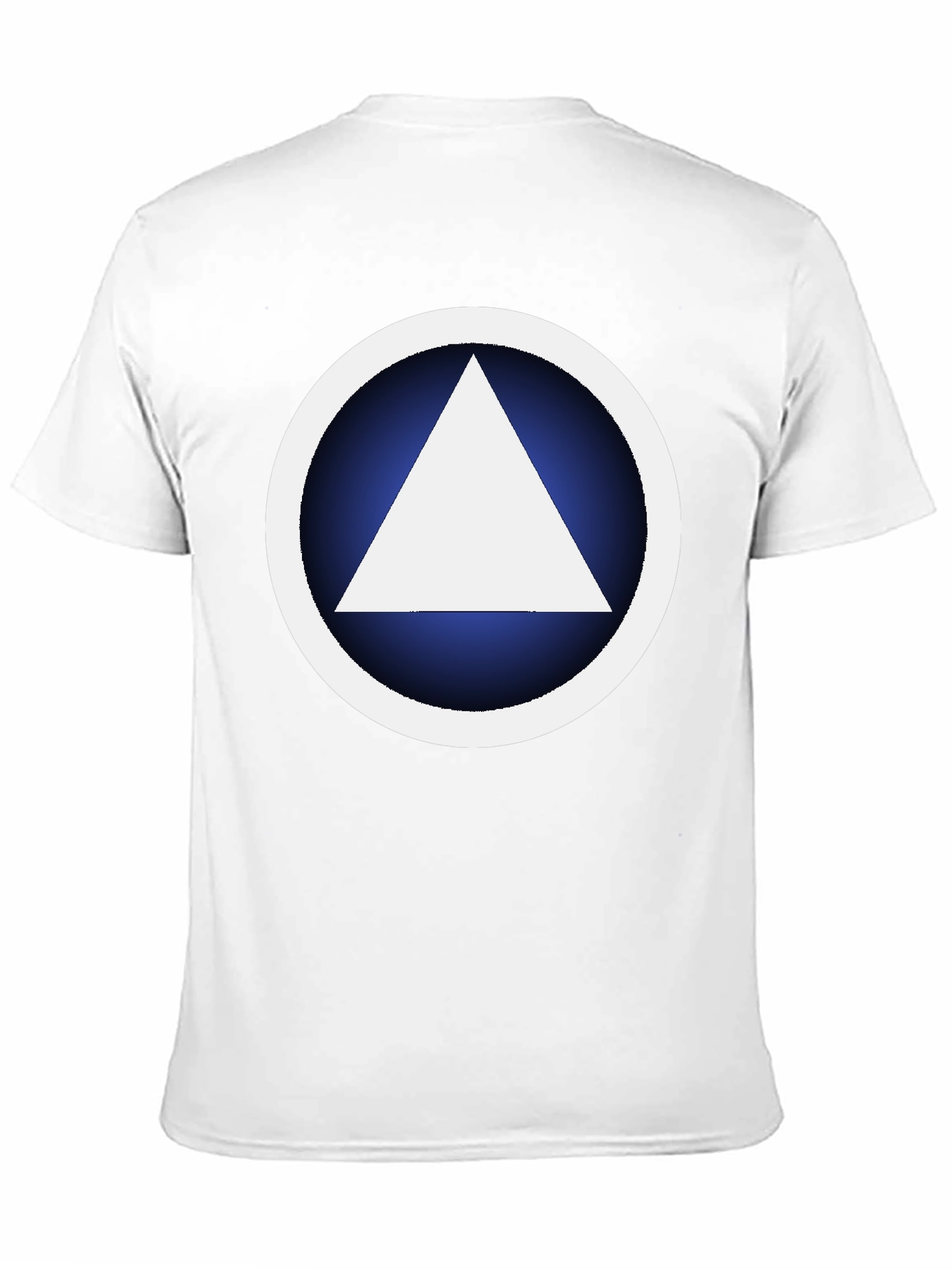 Black Geometric Graphic T-Shirt - White Triangle Design view 11