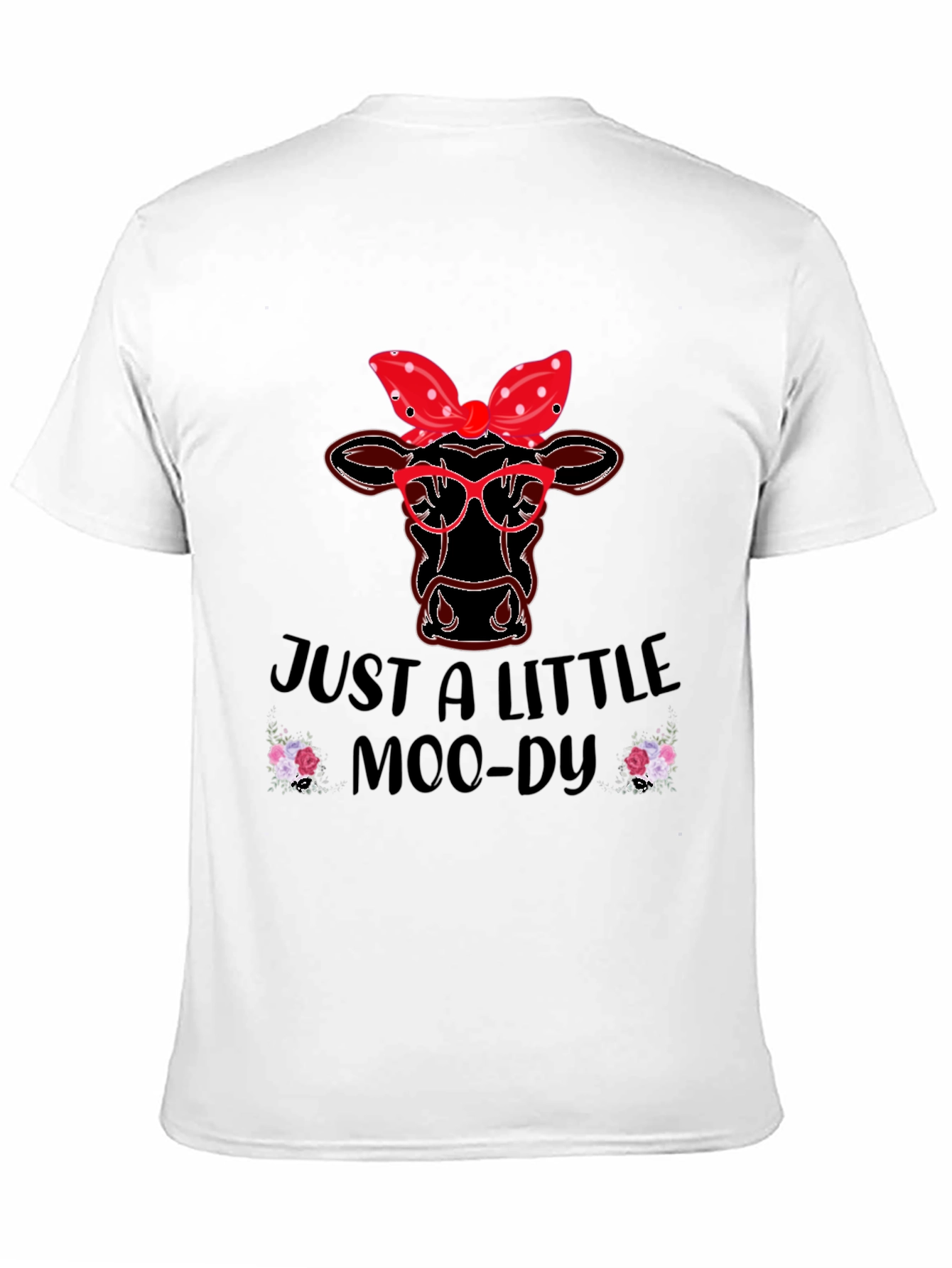 Black Just a Little Moody Cow T-Shirt view 11