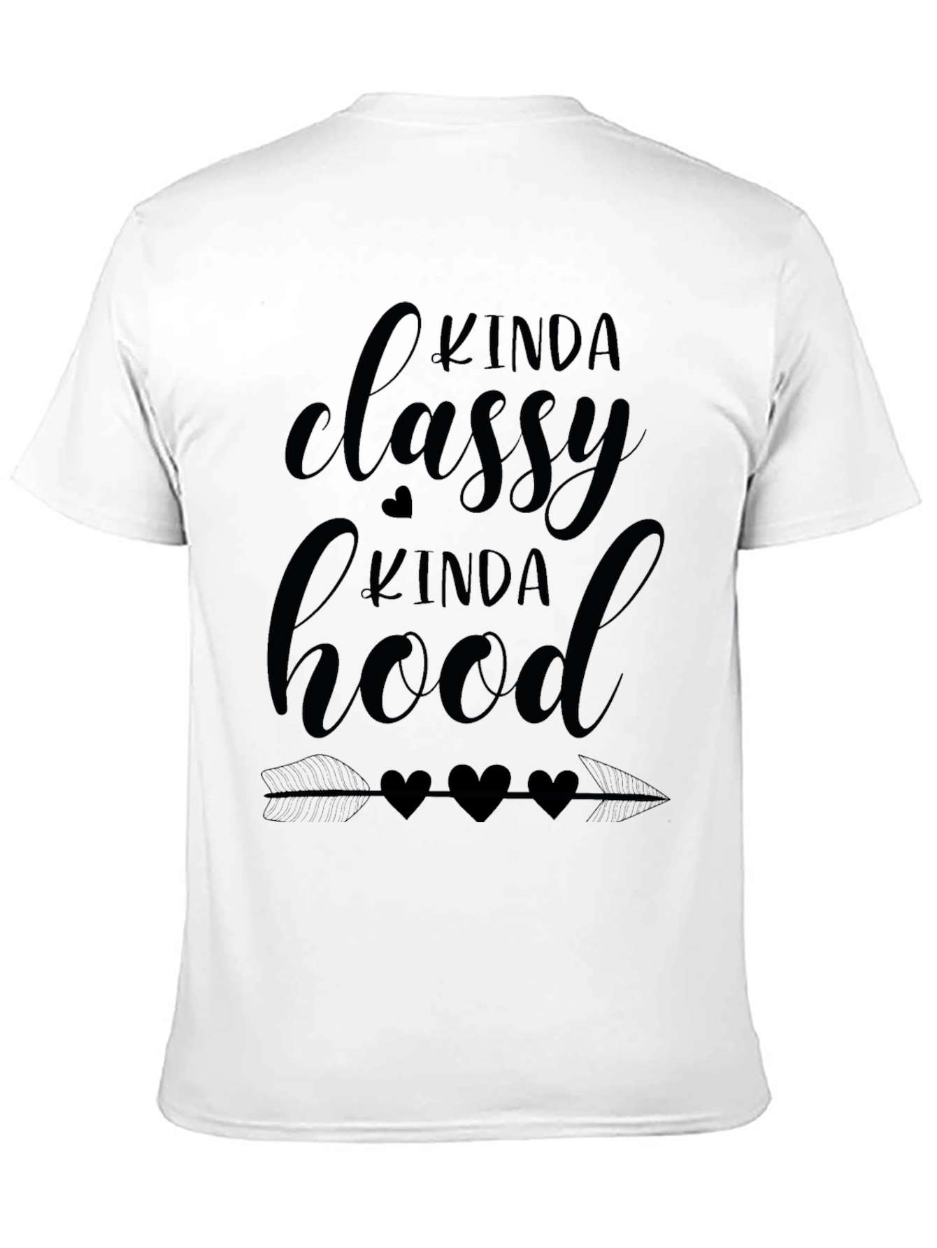 Black Kinda Classy Kinda Hood Graphic Tee view 11