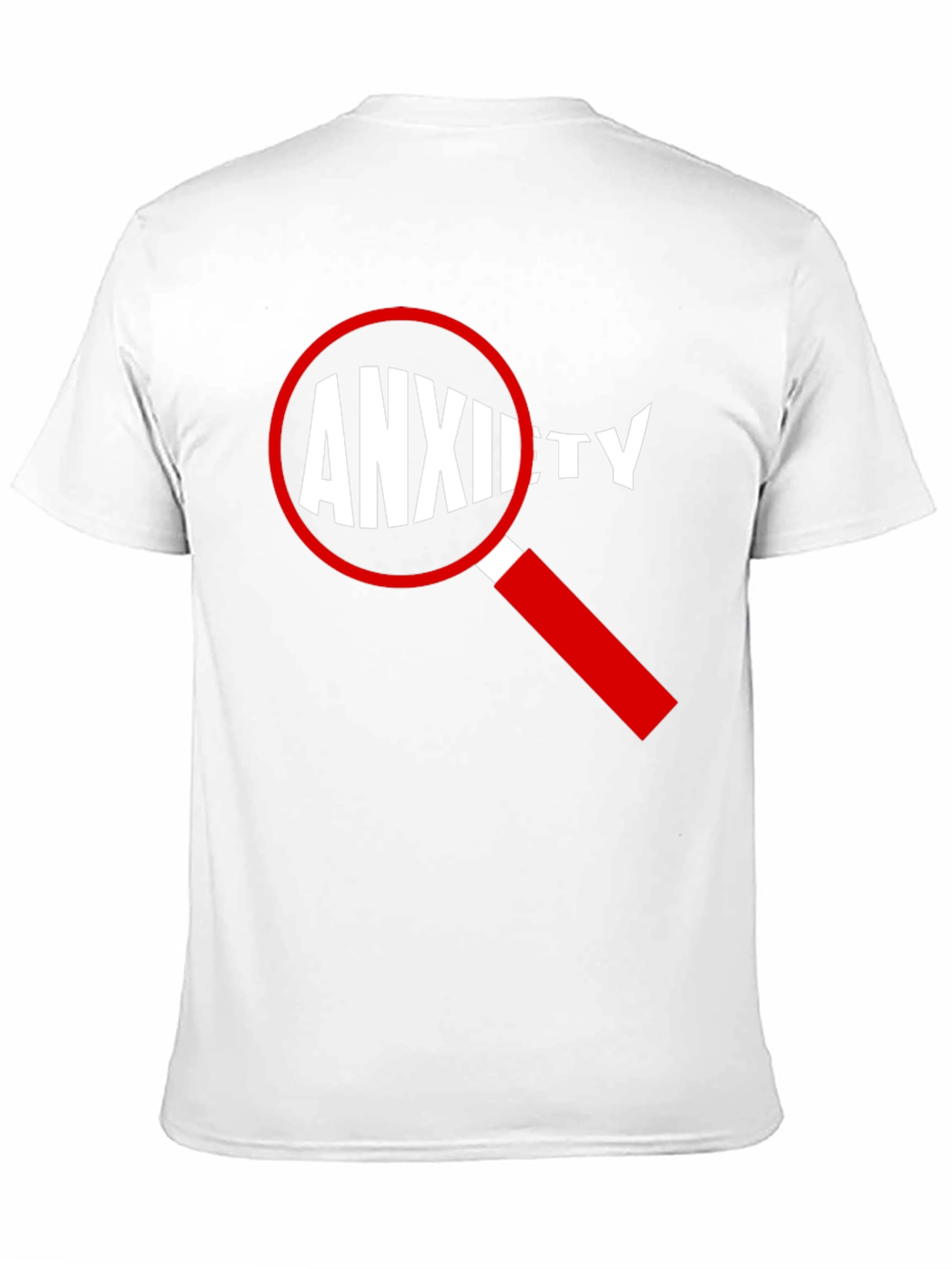 Black Anxiety Magnified T-Shirt - Black Cotton Tee view 11