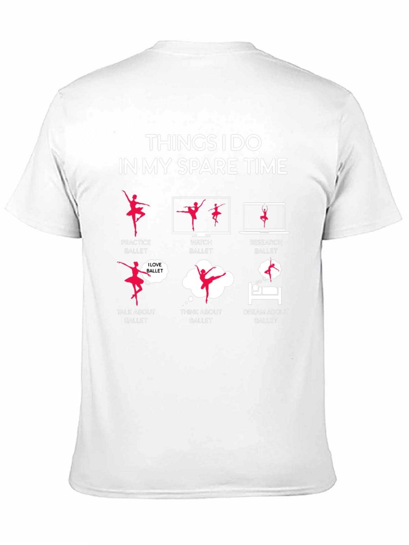 Black Ballet Lover's Spare Time T-Shirt view 11
