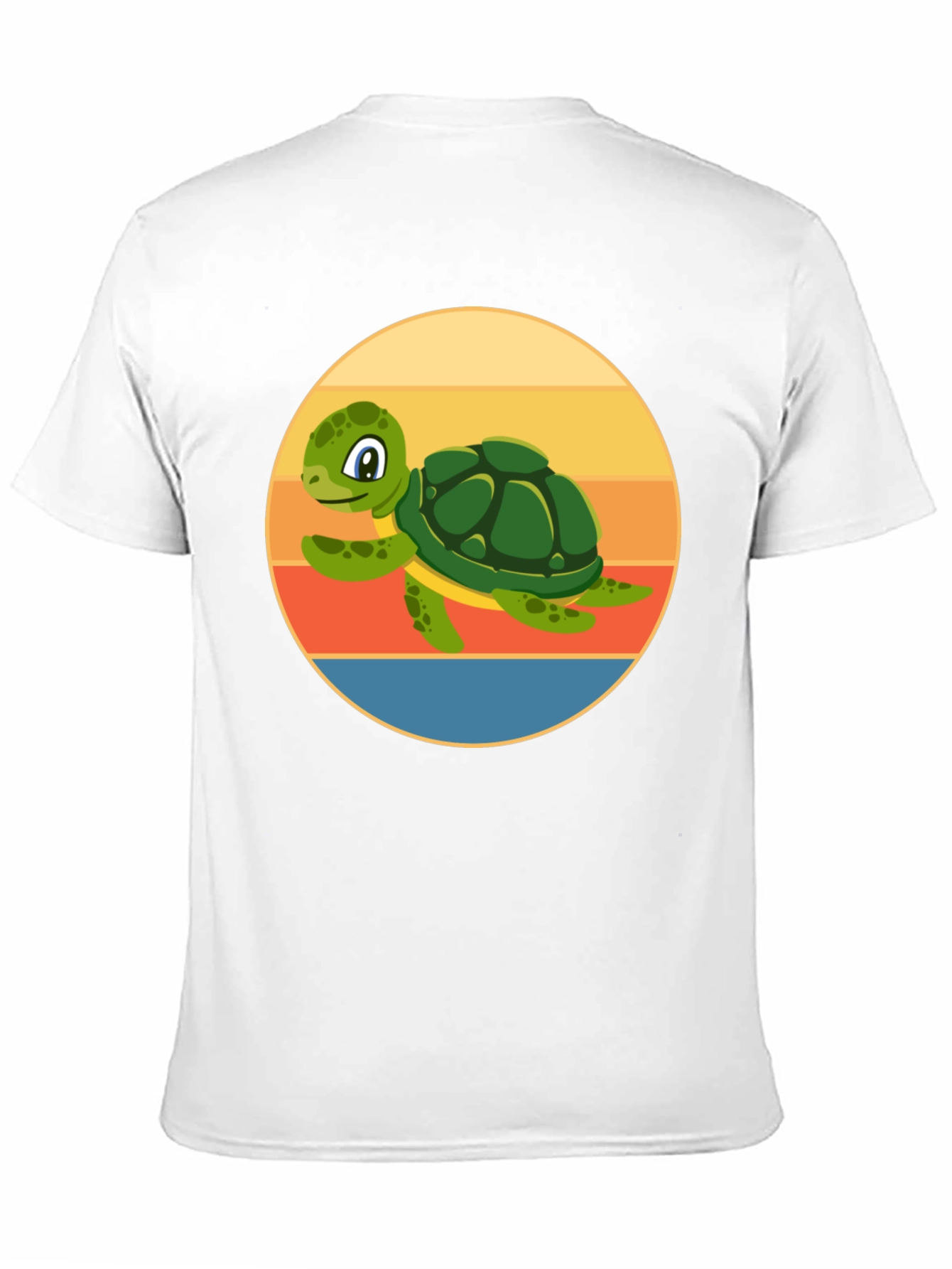 Black Cute Turtle Graphic Tee - Retro Style view 11