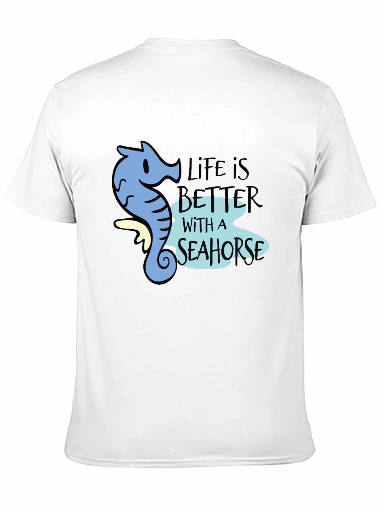 Black Life is Better with a Seahorse Black Graphic Tee view 11