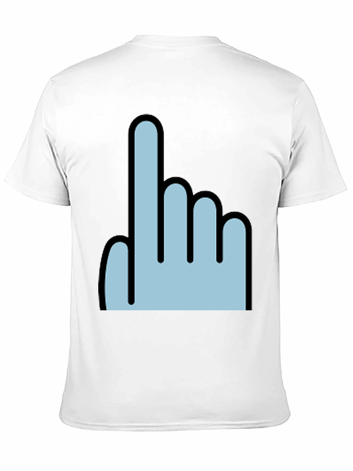 Black Pointing Finger Graphic Tee - Trendy Black T-Shirt view 11