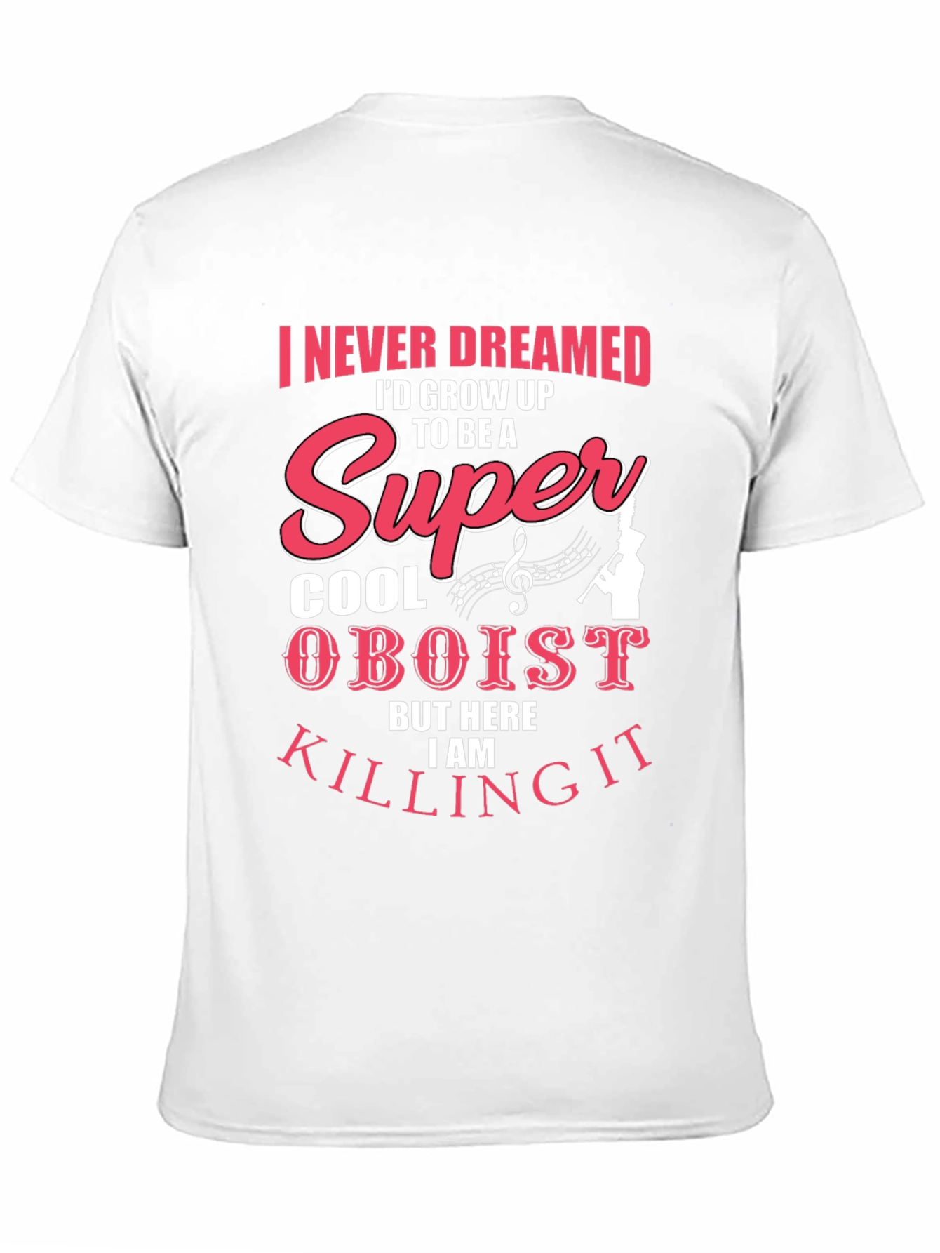 Black Super Cool Oboist Tee - Music Lover's T-Shirt view 11