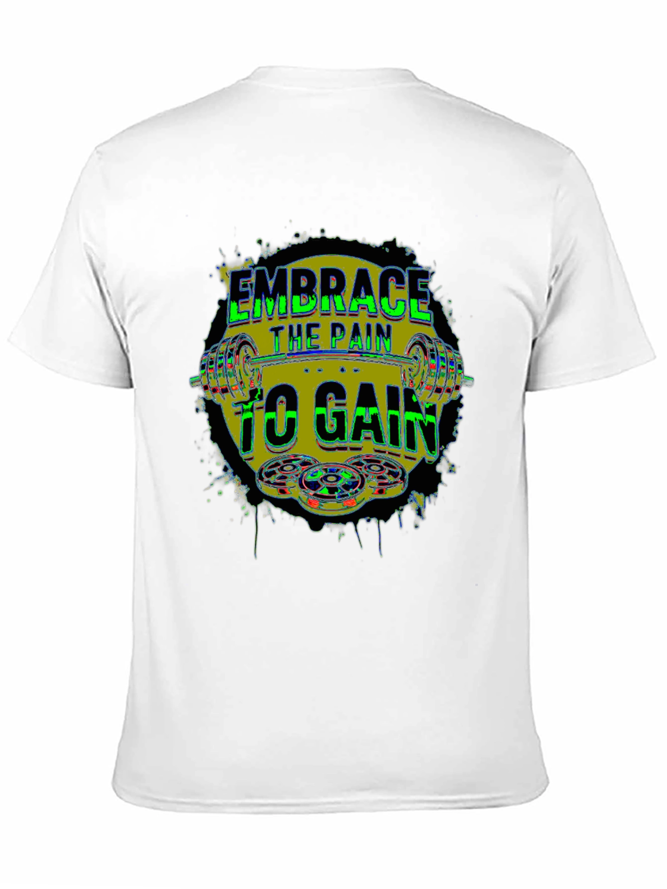 Black Embrace the Pain to Gain Fitness T-Shirt view 11