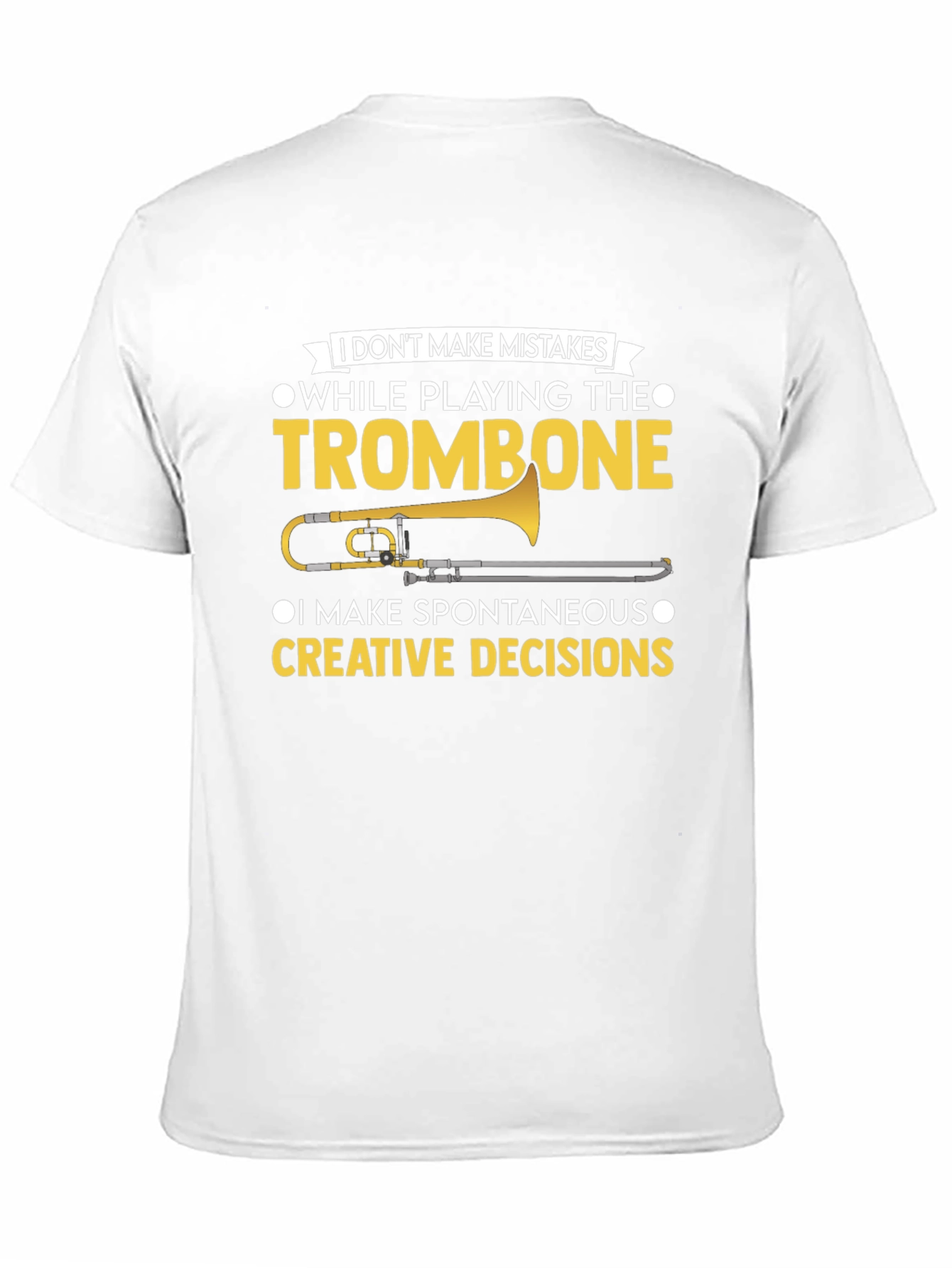 Black Trombone Player Funny Graphic T-Shirt view 11