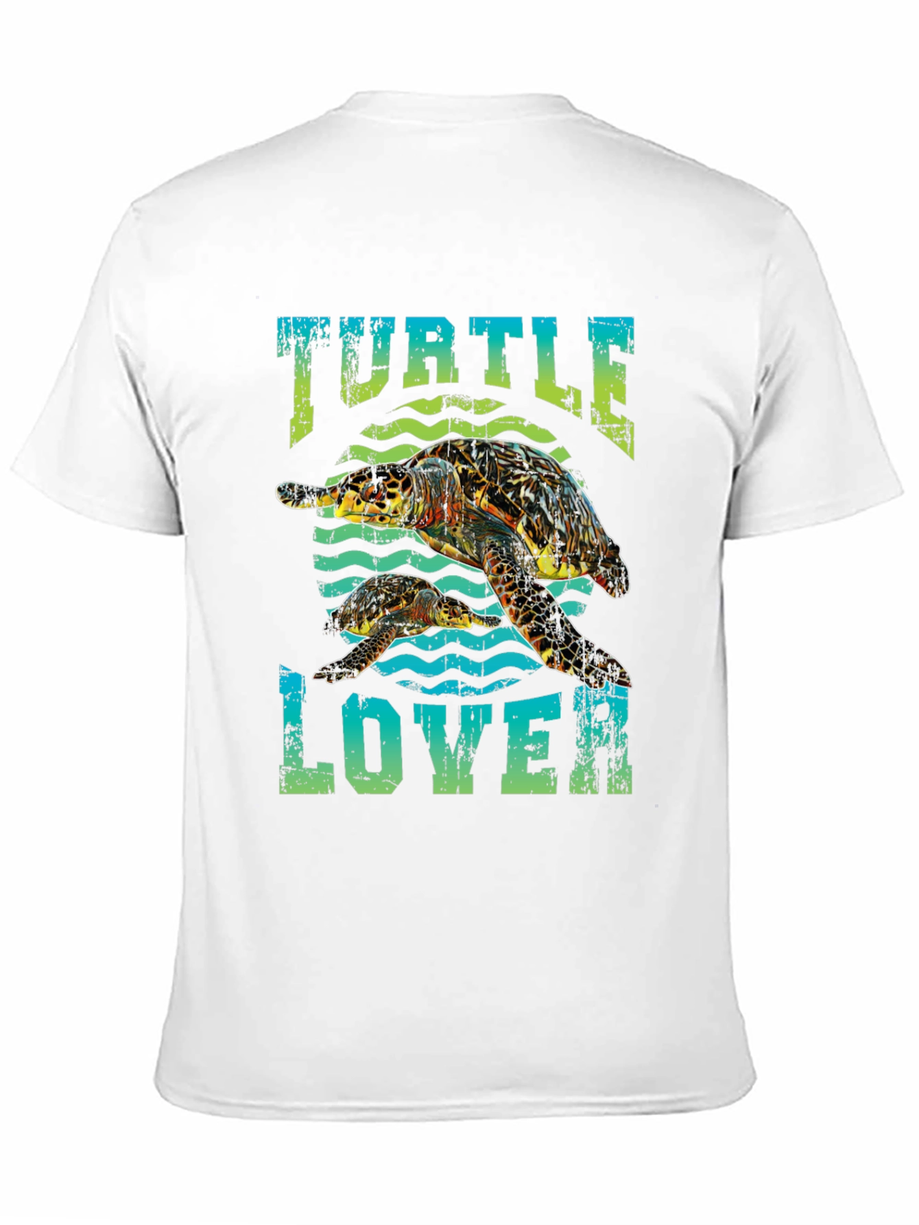 Black Turtle Lover Graphic Tee - Black Cotton T-Shirt view 11