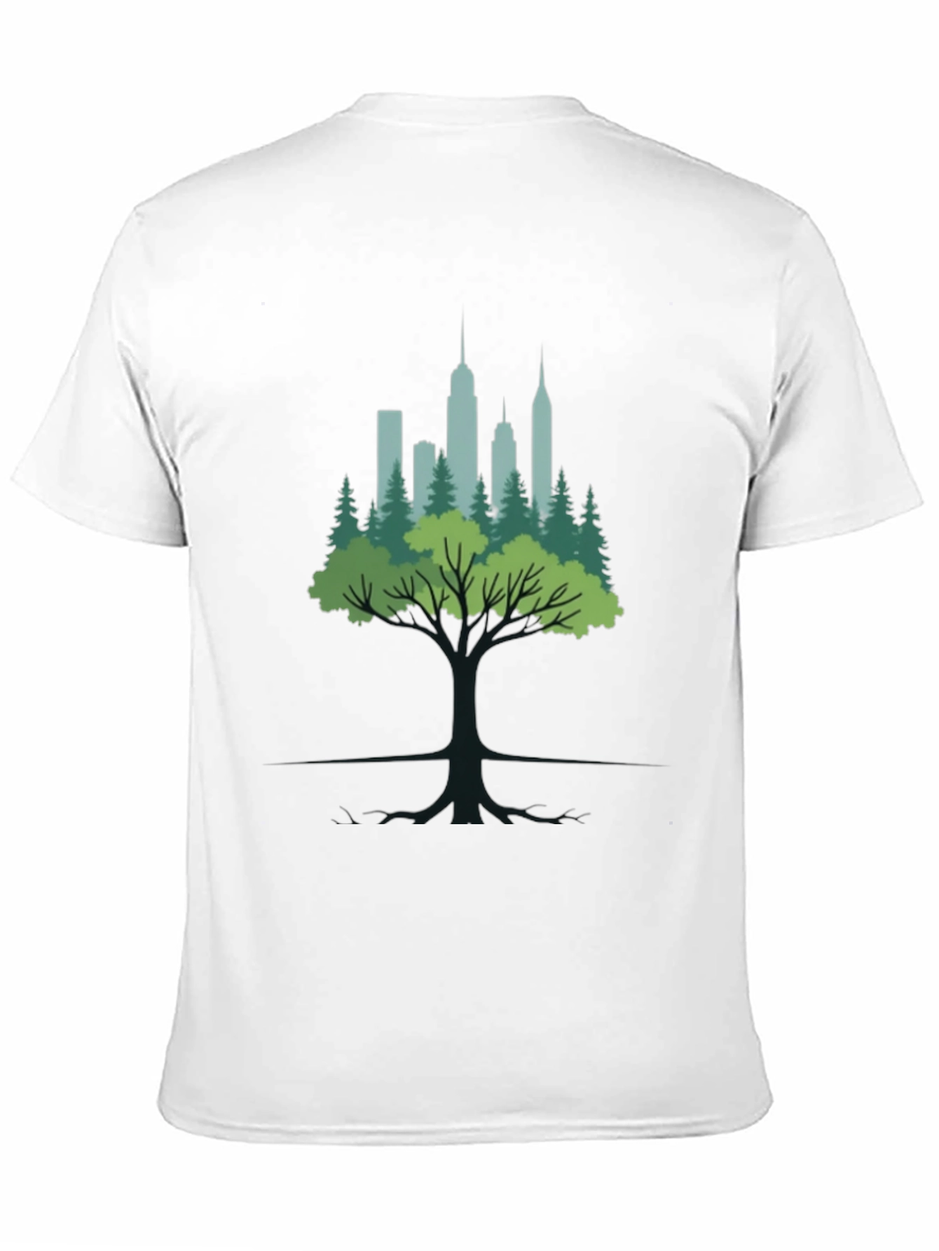 Black Urban Roots Graphic Tee - Nature Meets City view 11