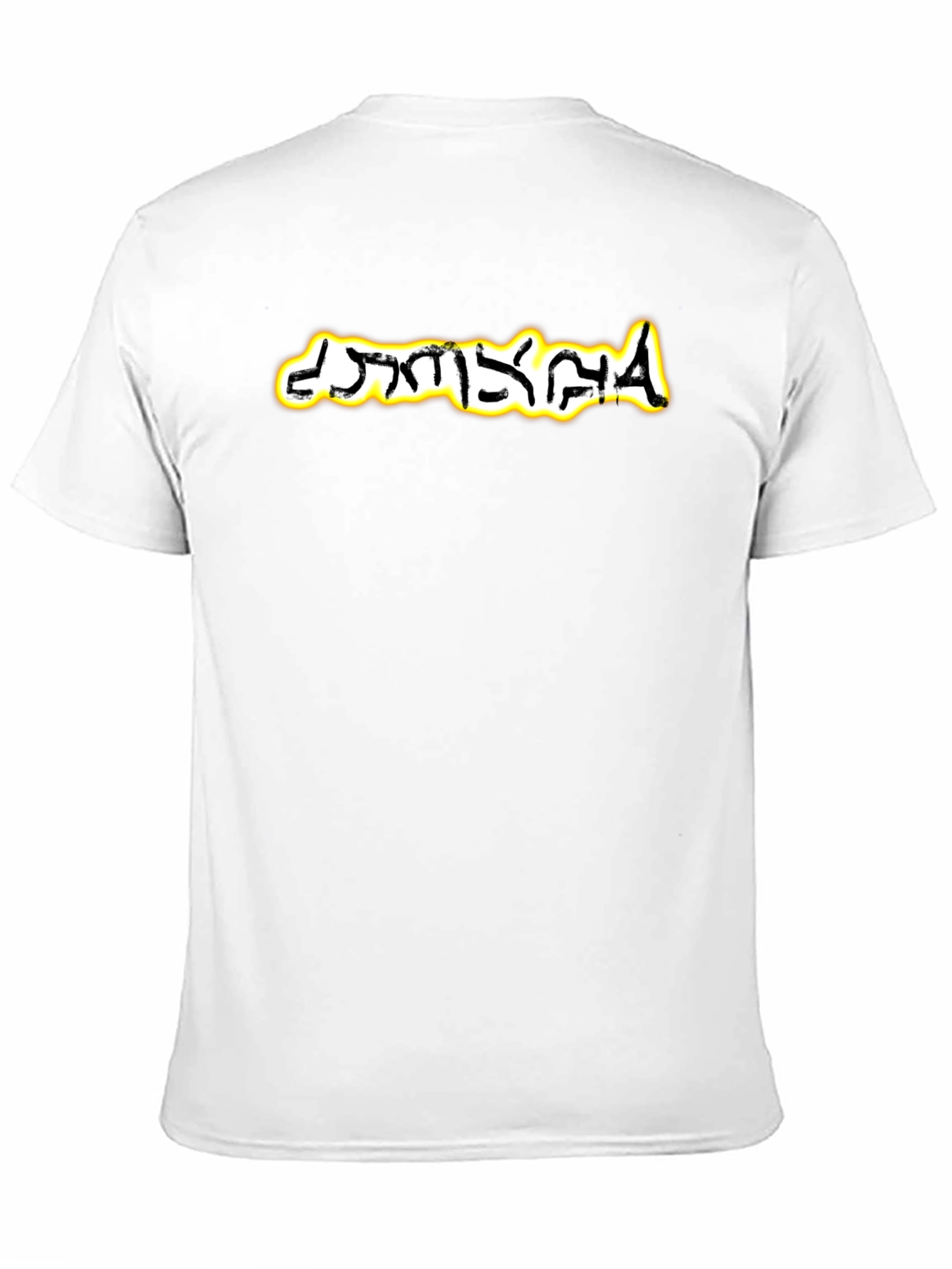 Black Graphic Tee: Unique Script, Soft Black Cotton view 11