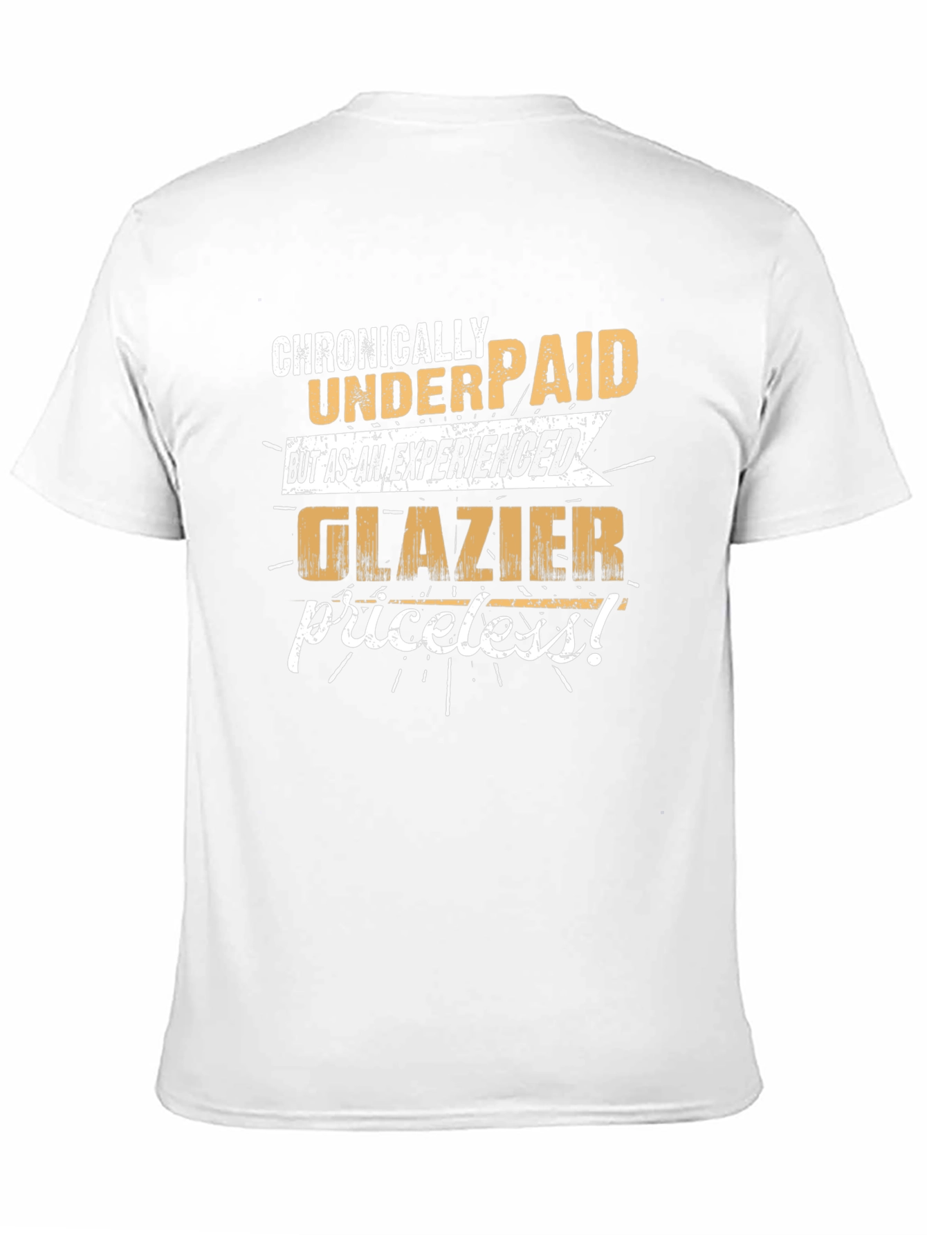 Black Chronically Underpaid Glazier T-Shirt view 11