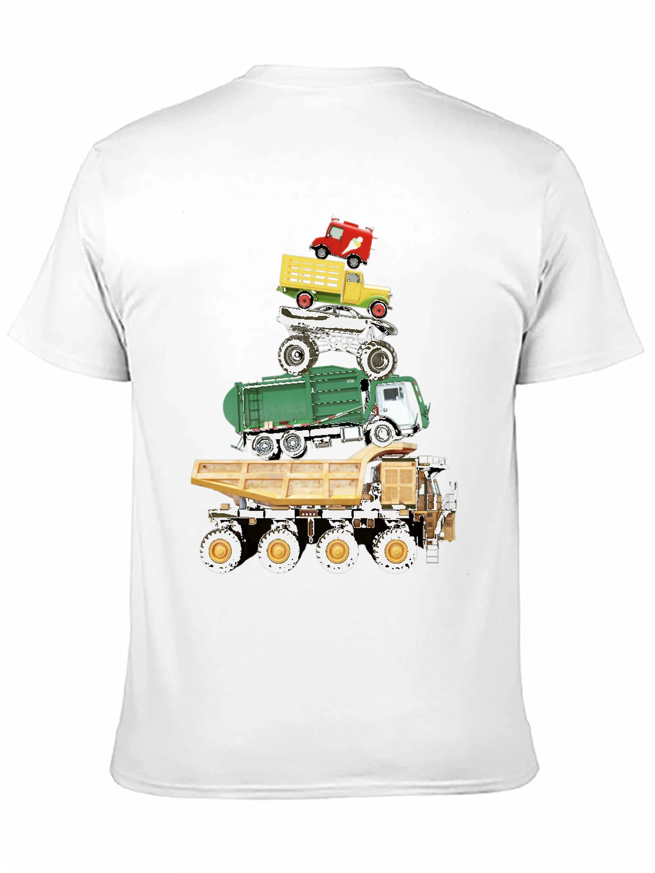 Black Truck Stack Graphic Tee - Fun Novelty Design view 11