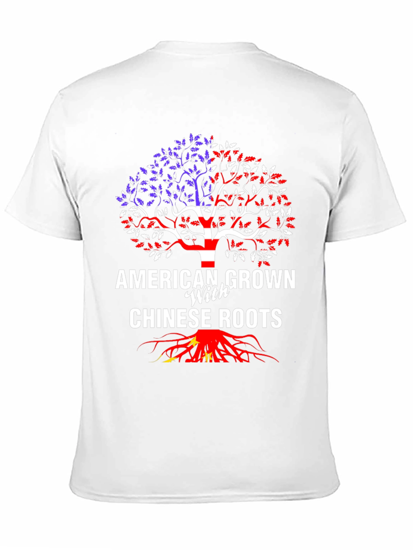 Black American Grown with Chinese Roots T-Shirt view 11