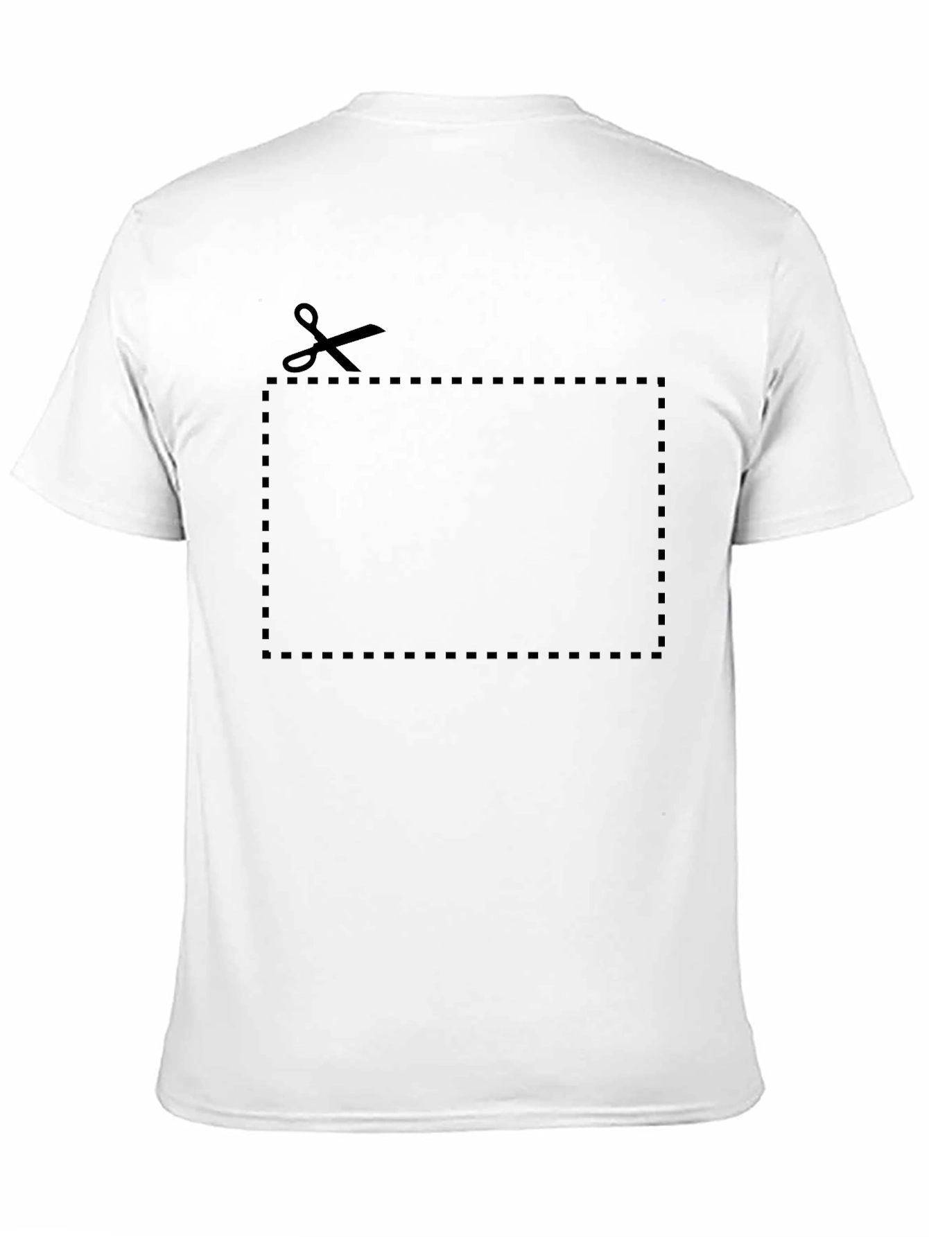 Black Customizable Cut Here Black T-Shirt view 11