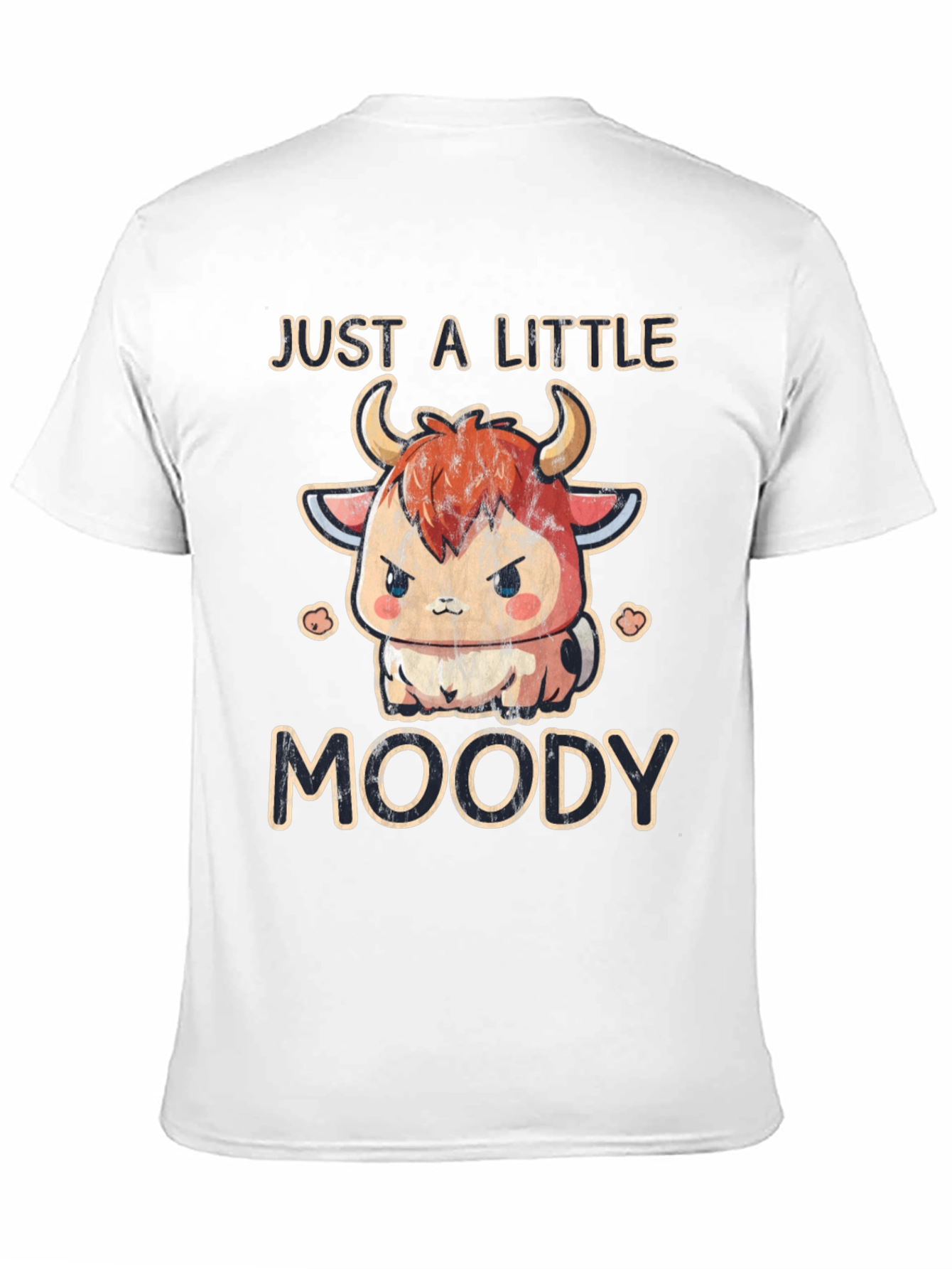 Black Just a Little Moody Cow T-Shirt view 11