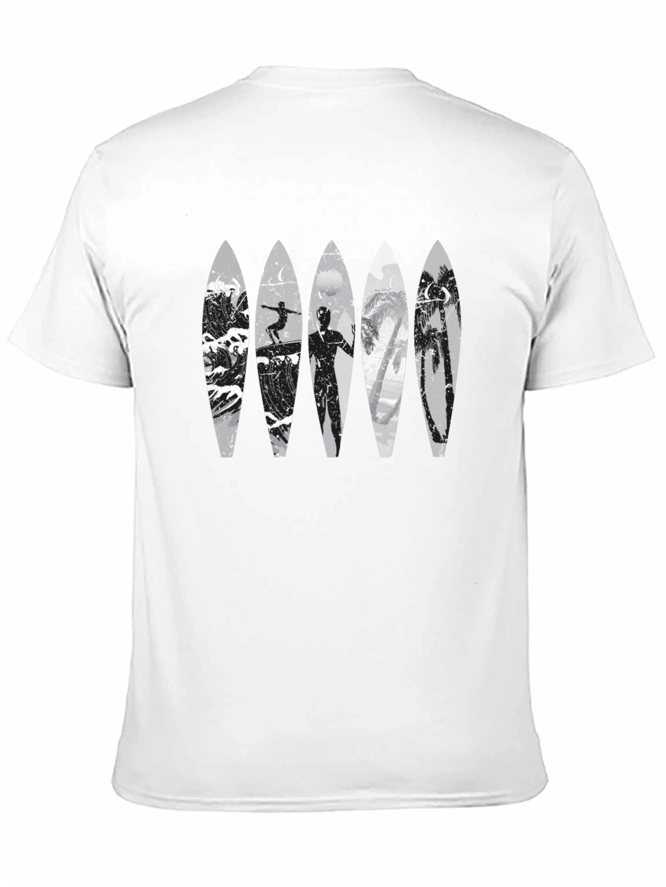 Black Surfboard Graphic Tee - Coastal Lifestyle view 11