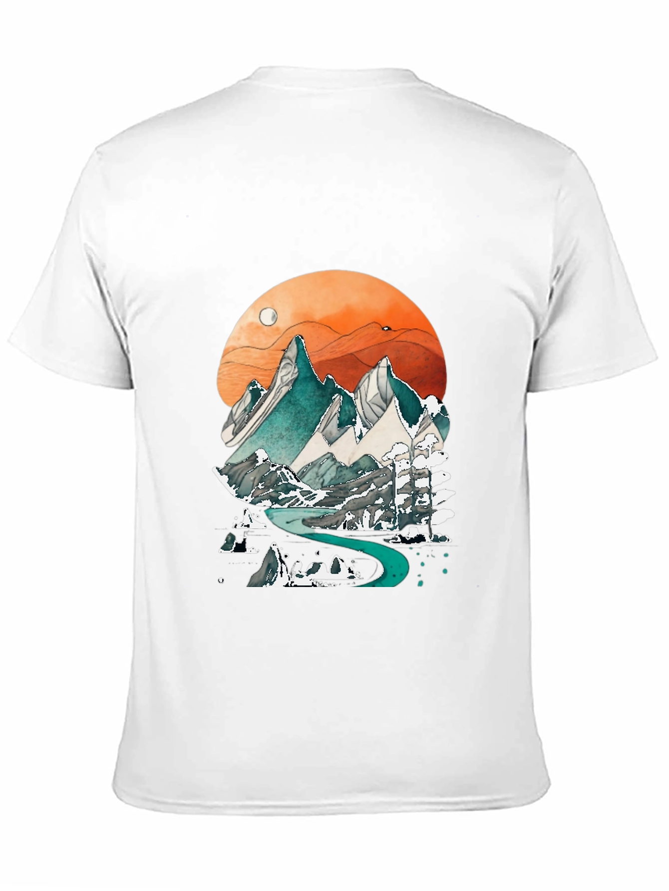 Mountain Graphic Print Men's Tee - 11