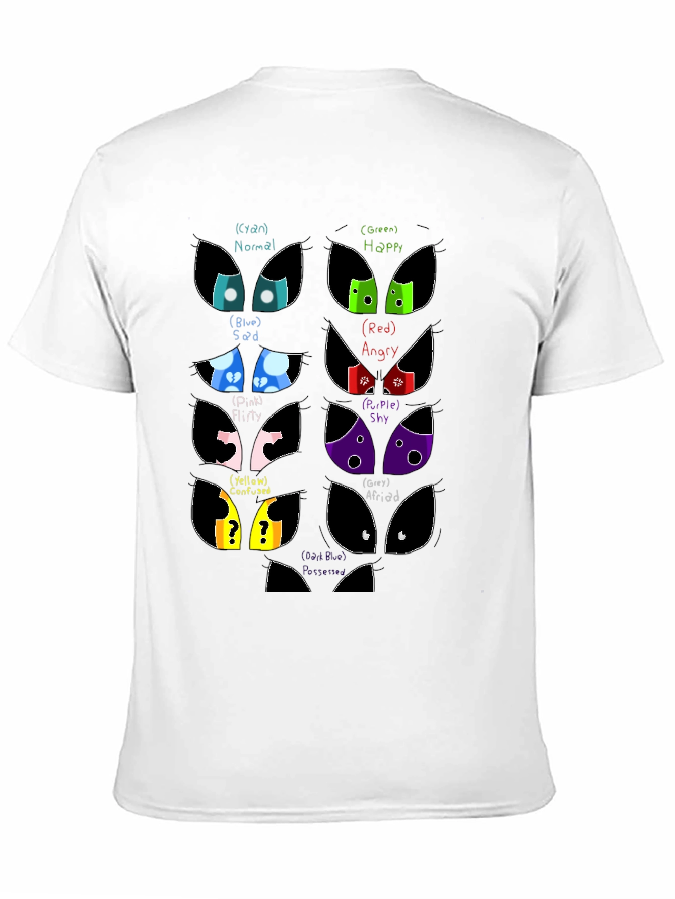 Black Emotion Eyes Black T-Shirt view 11