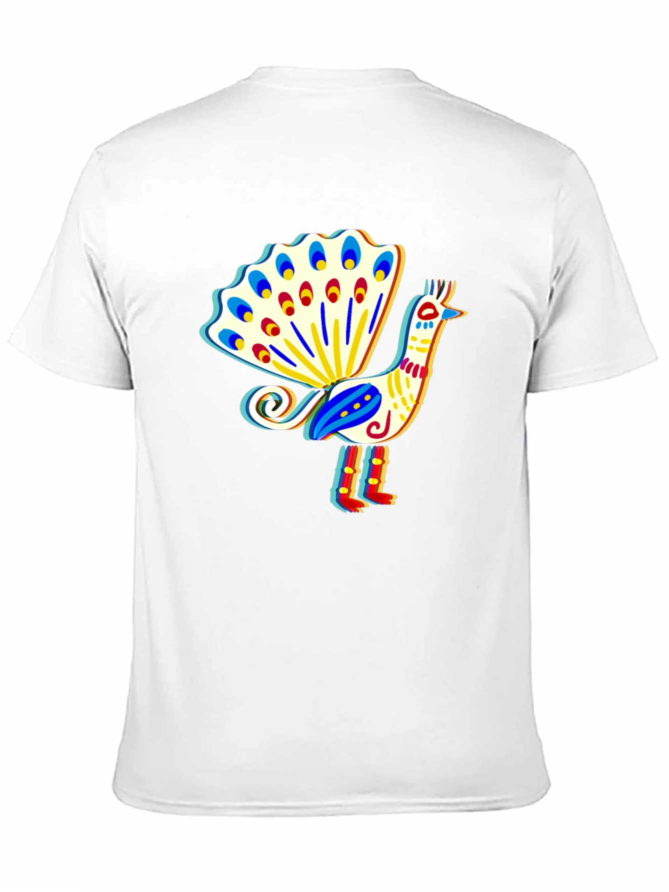 Black Peacock Graphic T-Shirt - Stylish Bird Design view 11