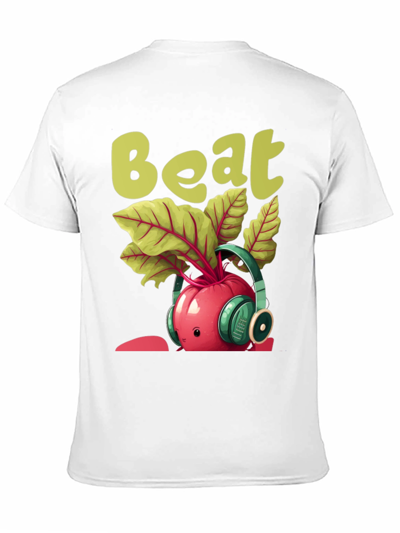 Black Funny "Beat" Music Beetroot Graphic Tee view 11