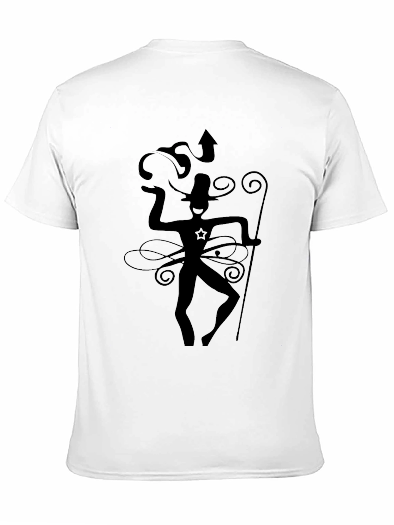 Black Mystical Silhouette Graphic Tee - Men's Black T-Shirt view 11