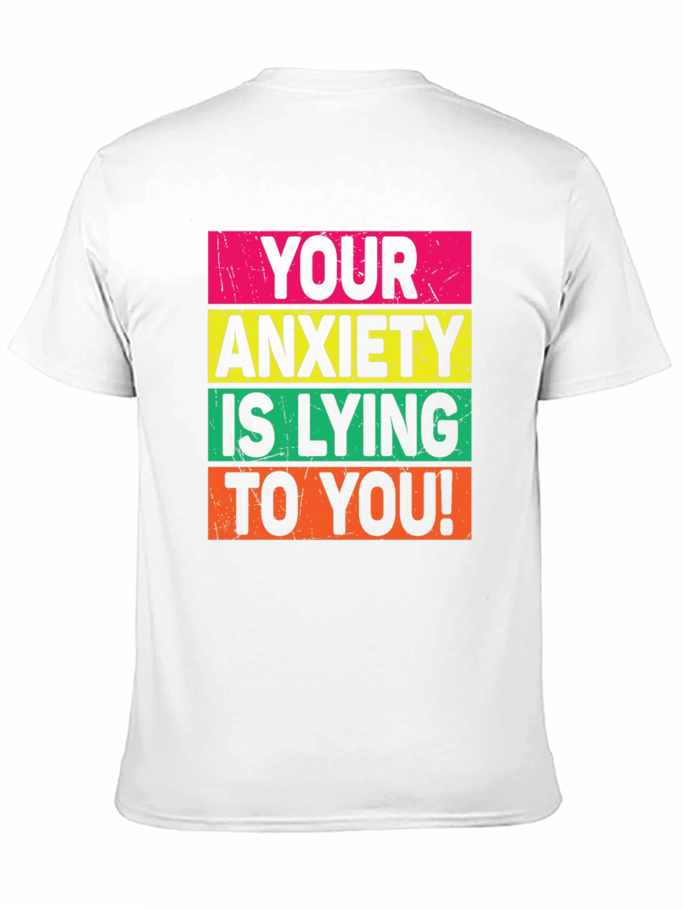 Black Anxiety Lying Graphic Tee - Positive Mindset T-Shirt view 11