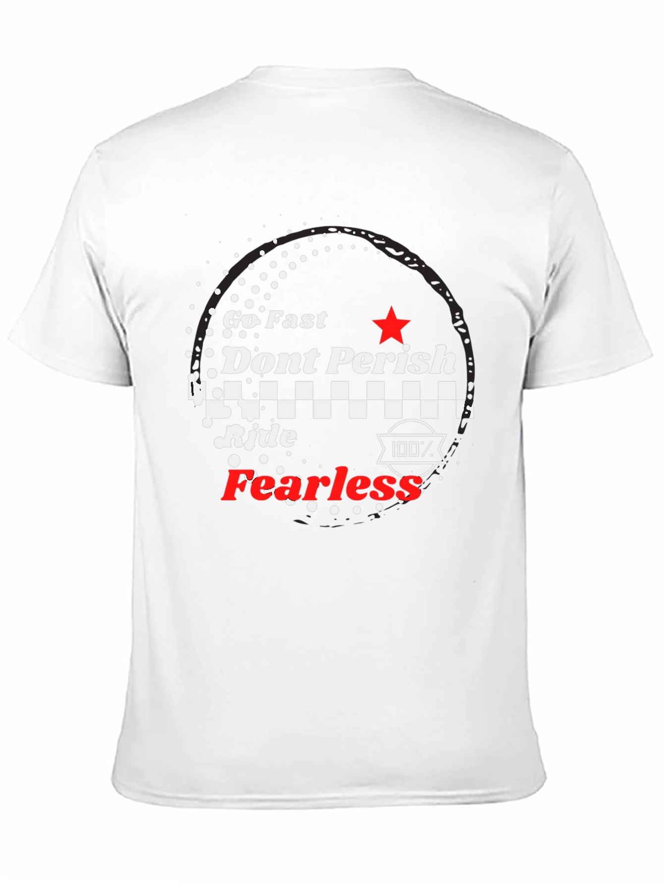 Black Go Fast Fearless Ride Black Graphic Tee view 11