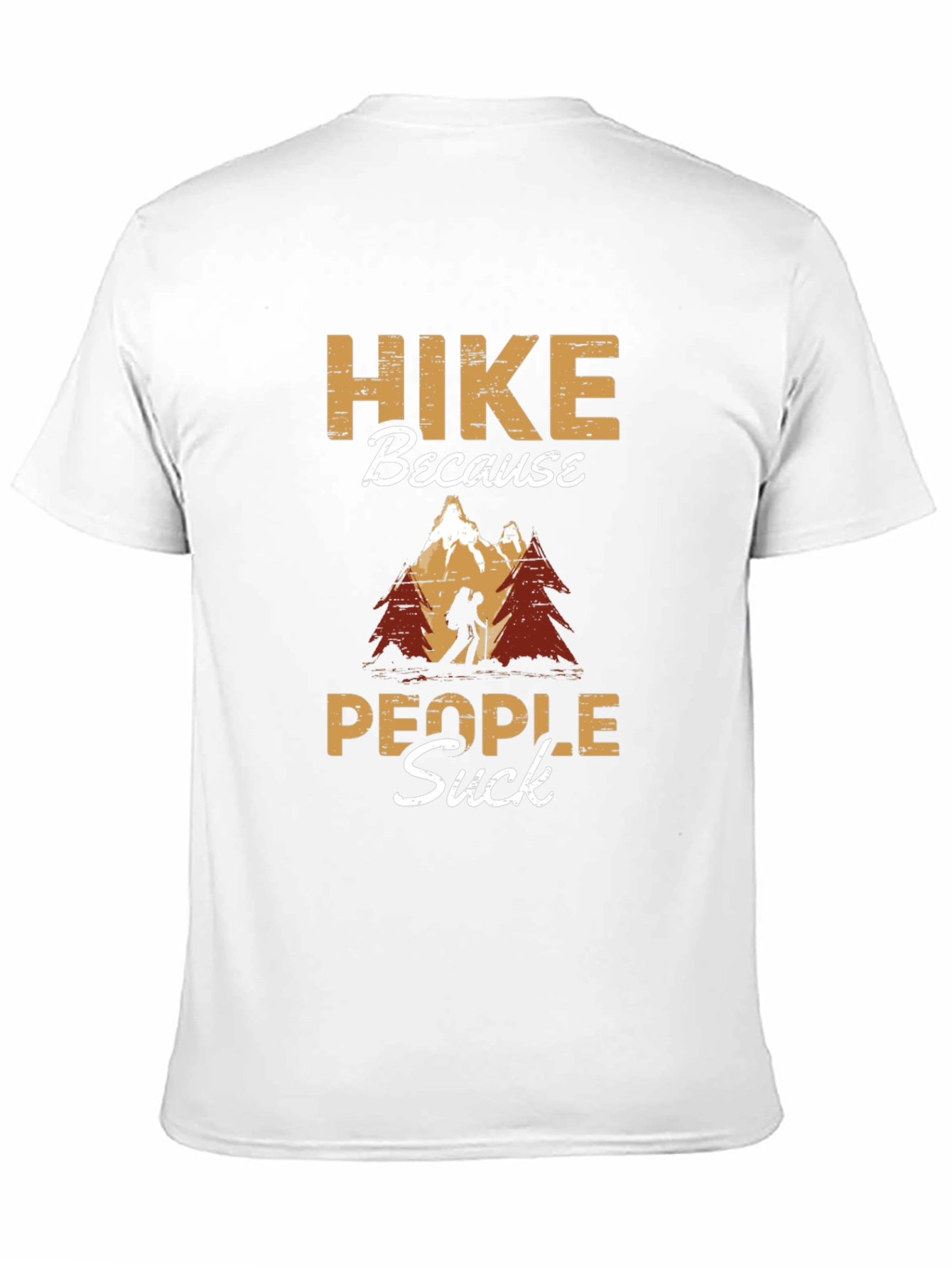 Black Hike Because People Suck T-Shirt view 11