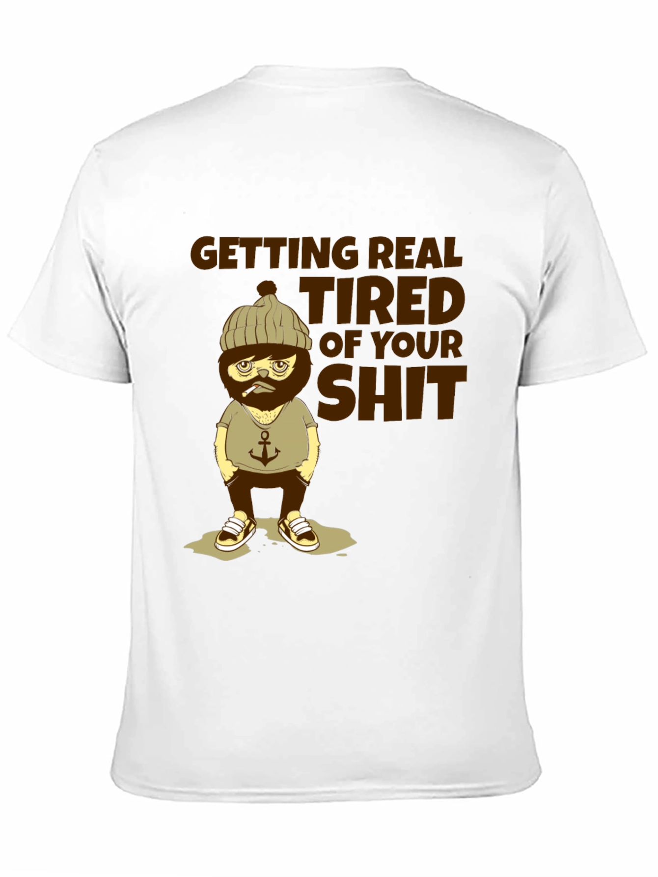 Black "Getting Real Tired" Graphic T-Shirt view 11