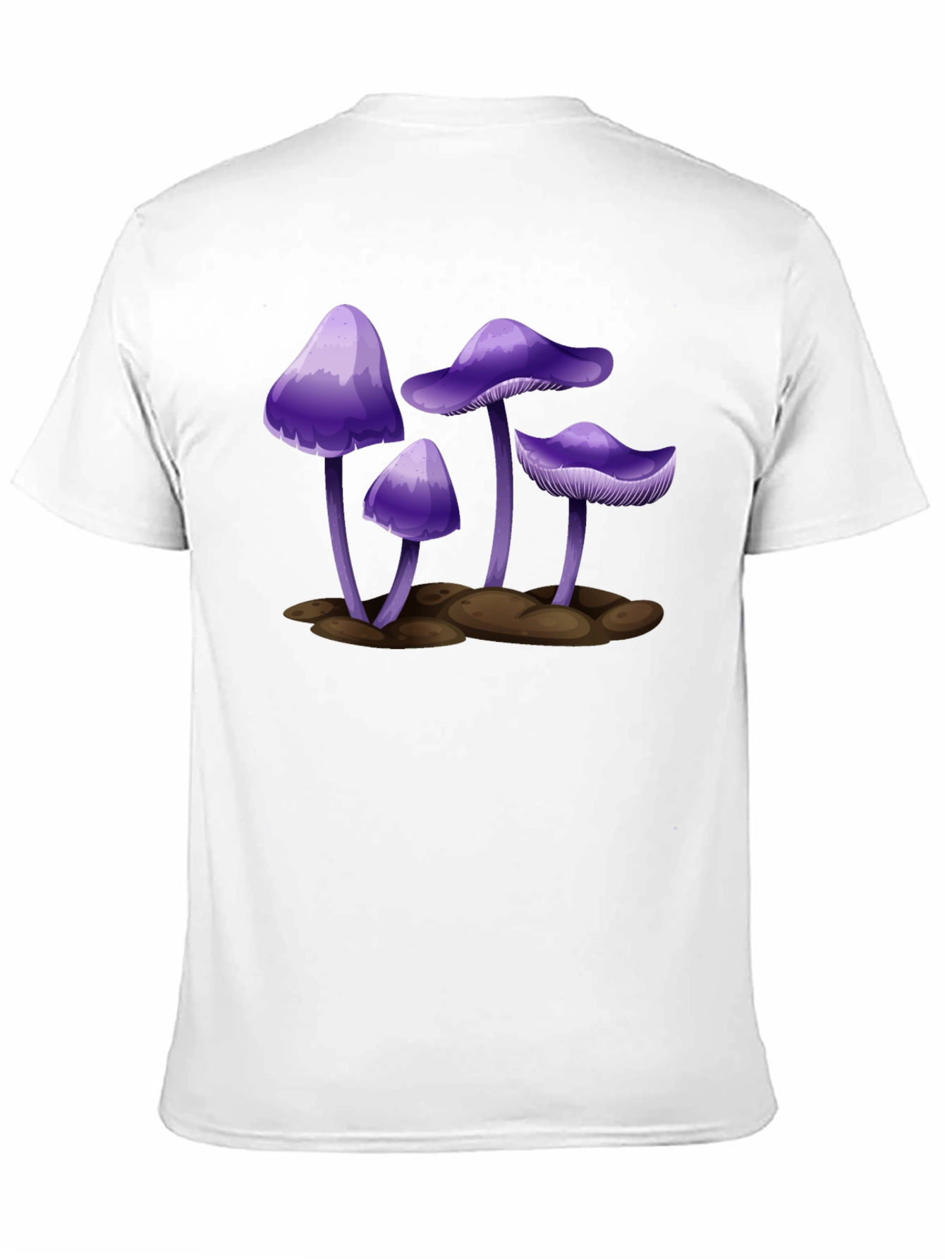 Black Purple Mushroom Graphic T-Shirt - Black view 11