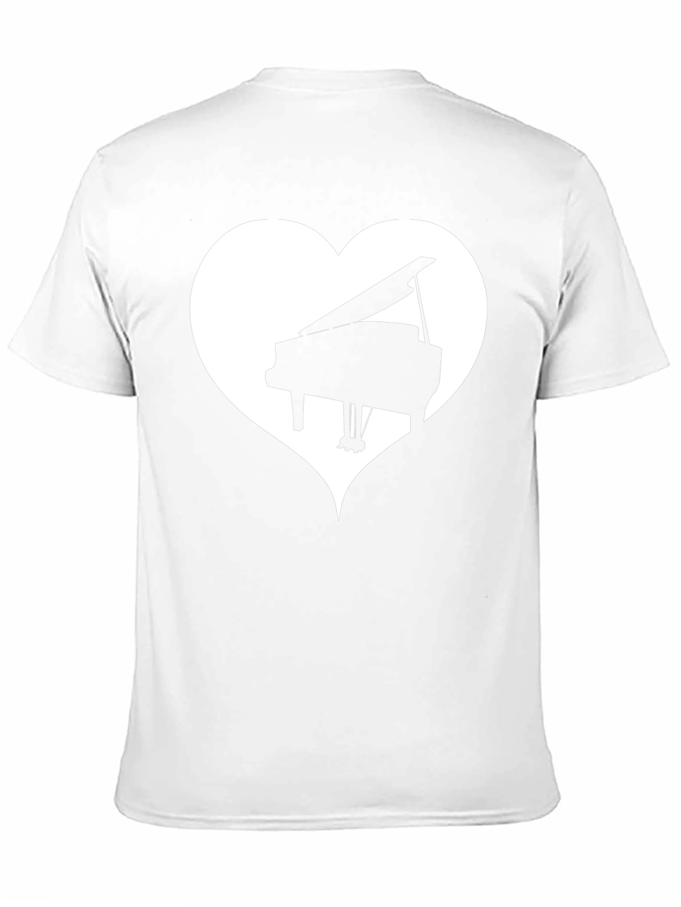 Black Piano Heart T-Shirt - Music Lover Tee view 11