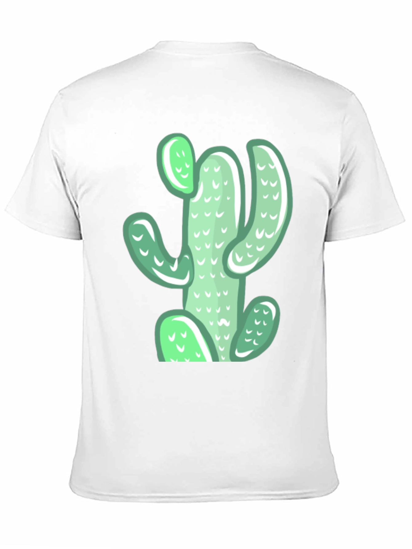 Black Cactus Graphic Tee - Black Casual Cotton T-Shirt view 11