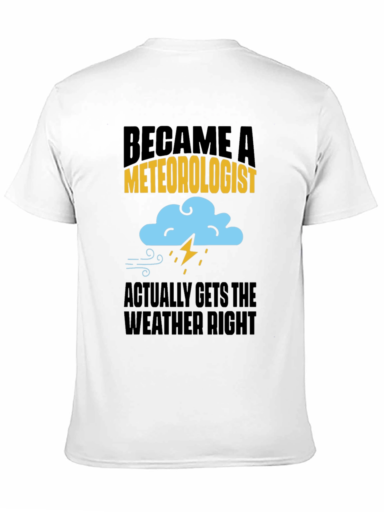 Black Meteorologist Weather Humor Graphic T-Shirt view 11