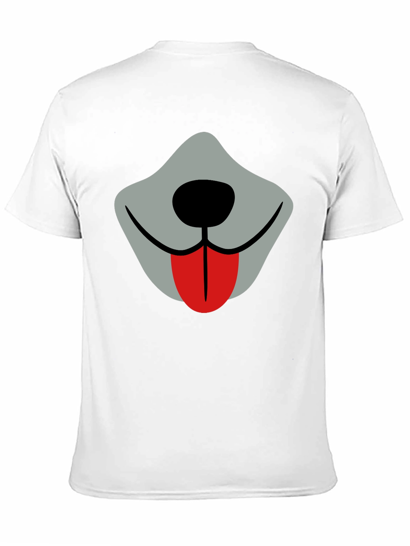Black Funny Dog Face Graphic Tee - Black Crew Neck view 11