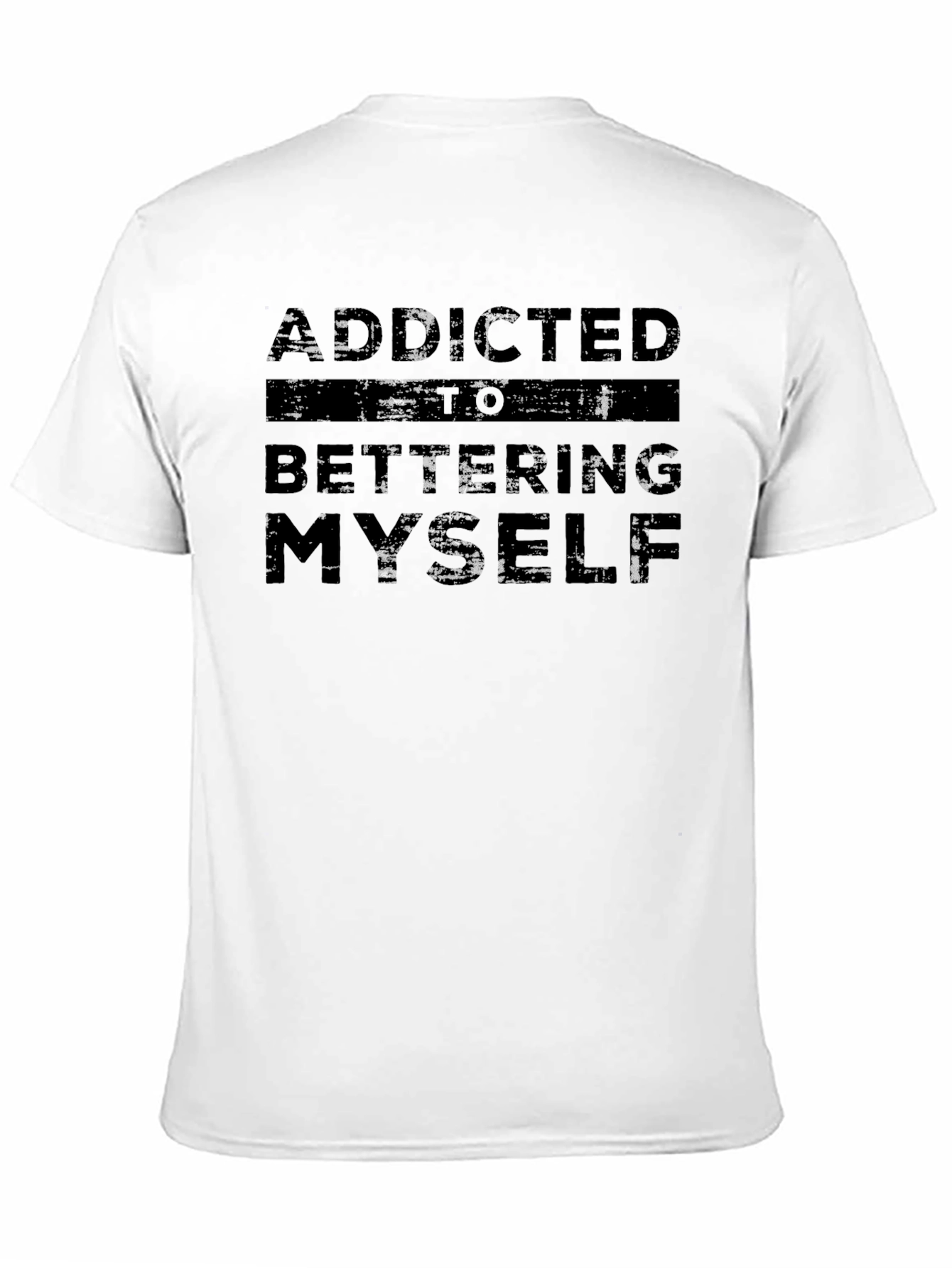 Black Addicted to Bettering Myself Graphic Tee view 11