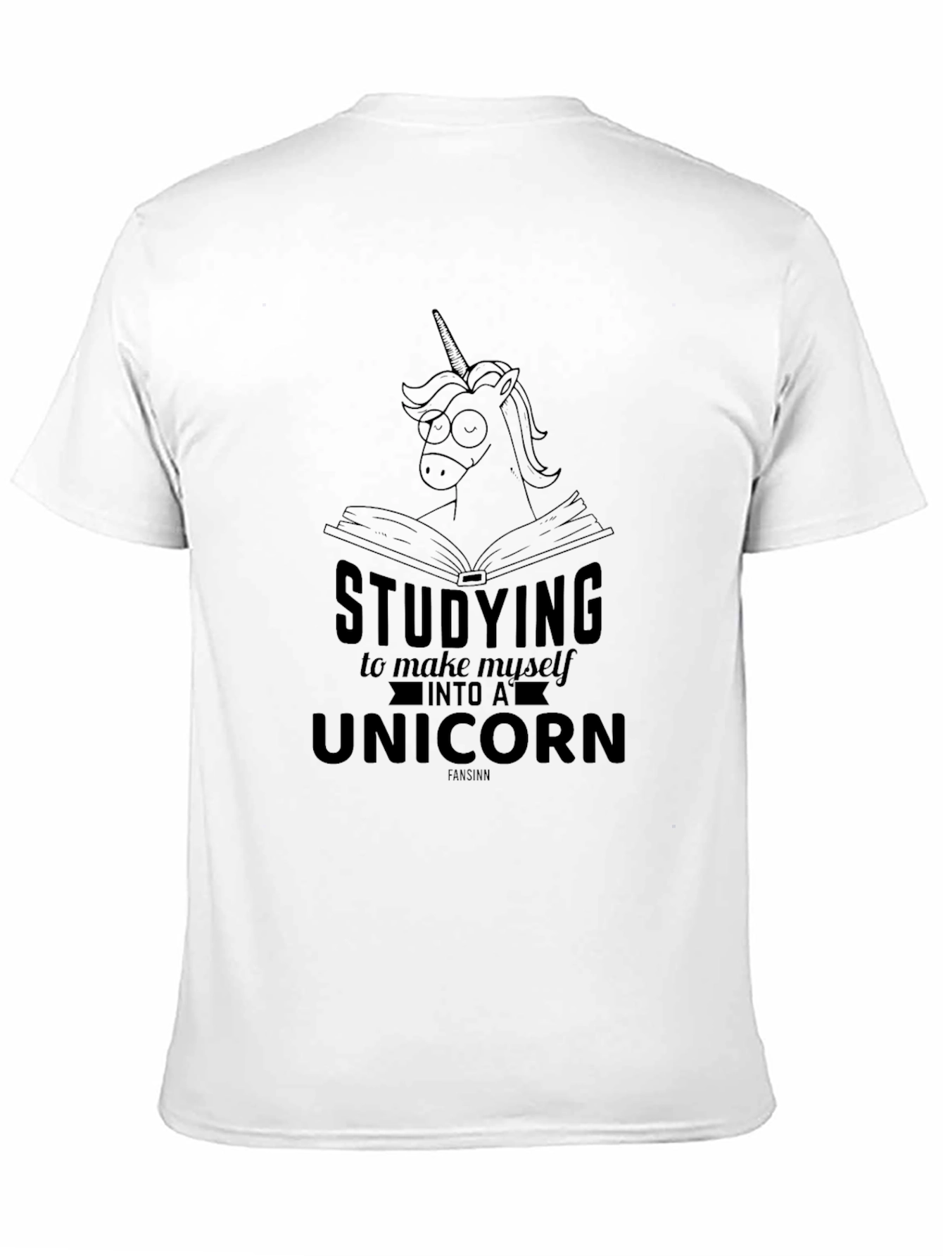 Black Studying to Be a Unicorn T-Shirt view 11