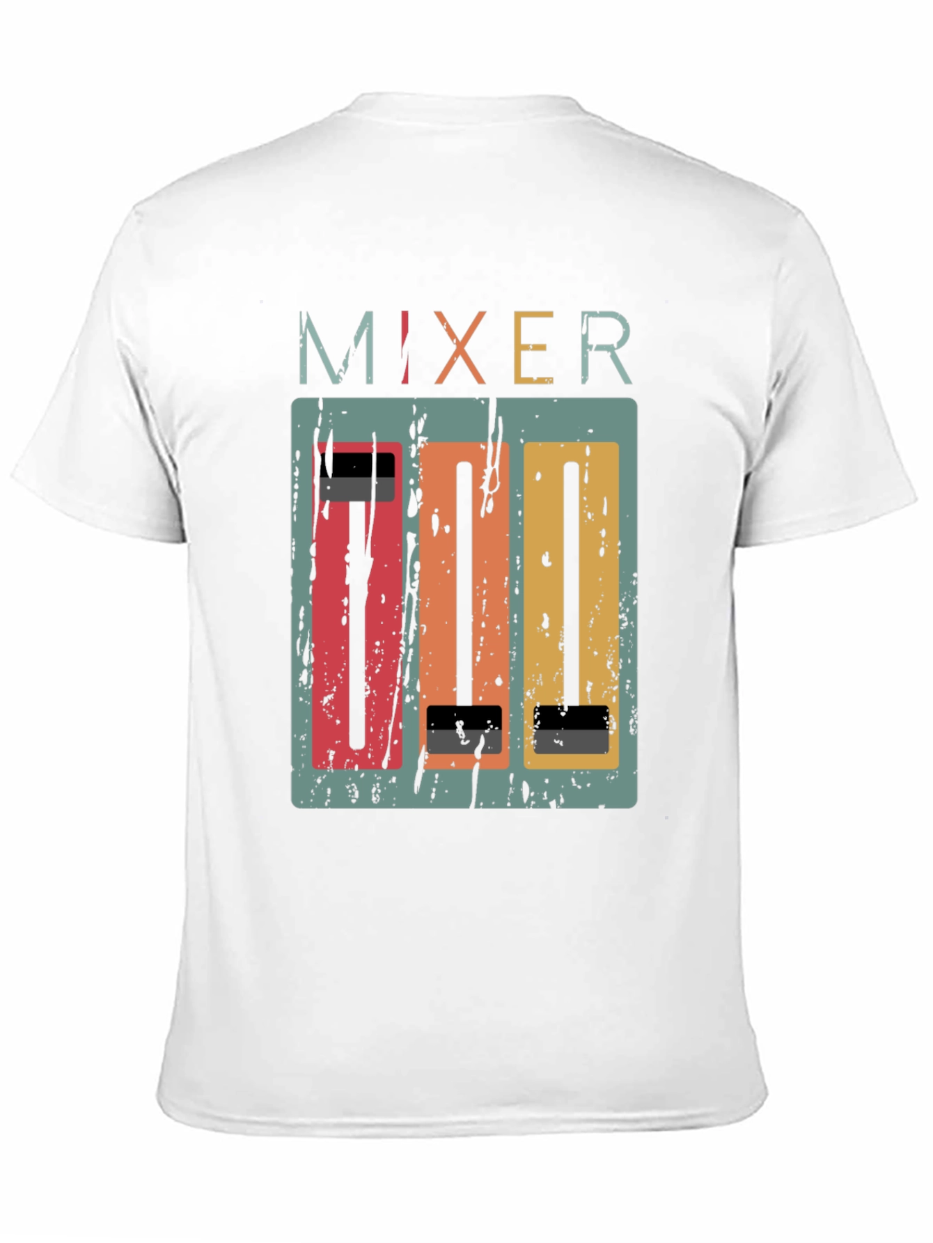 Black Retro Mixer Graphic Tee - Music Lover's T-Shirt view 11
