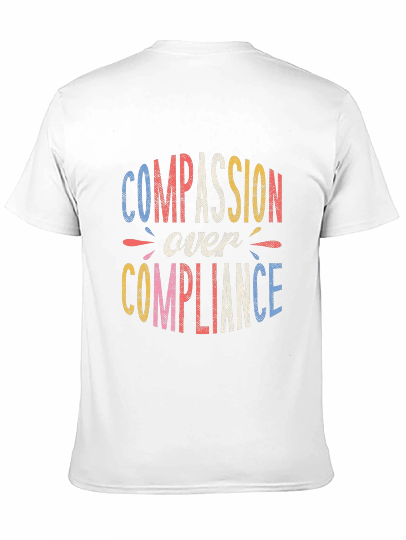 Black Compassion Over Compliance Graphic Tee - Black view 11