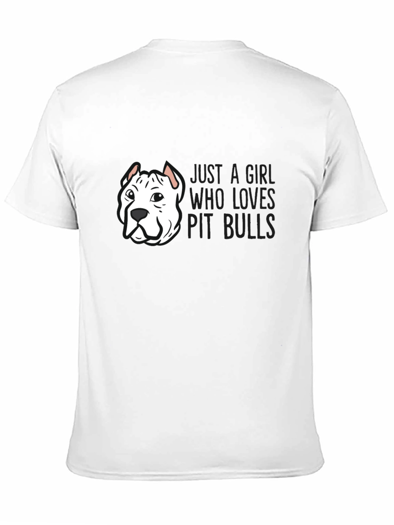 Black Just a Girl Who Loves Pit Bulls T-Shirt view 11