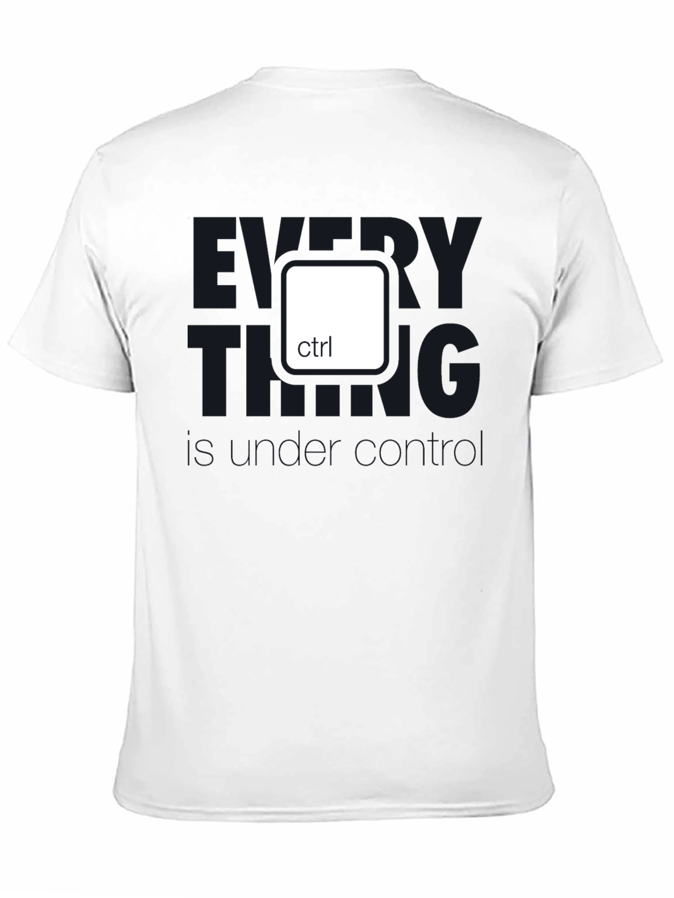 Black Control Key T-Shirt - Everything Under Control view 11