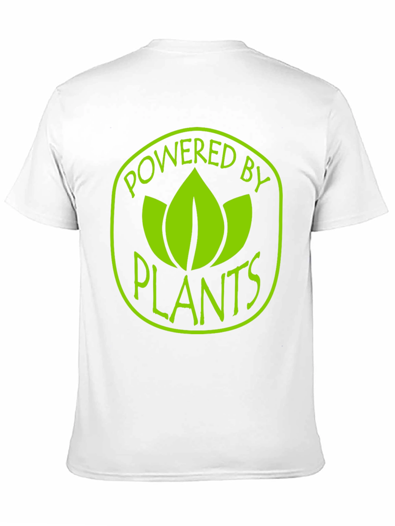 Black Powered By Plants T-Shirt - Vegan Lifestyle Tee view 11