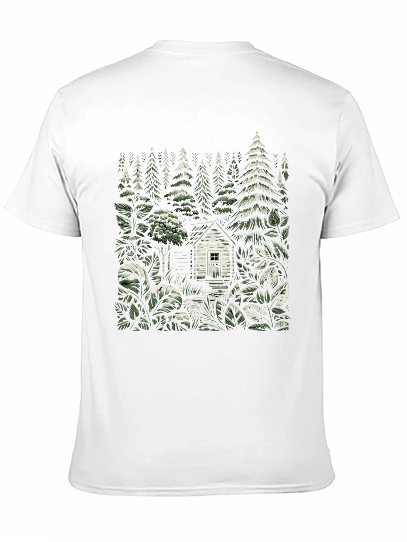 Black Cabin in the Woods Graphic Tee - Nature Lover Shirt view 11