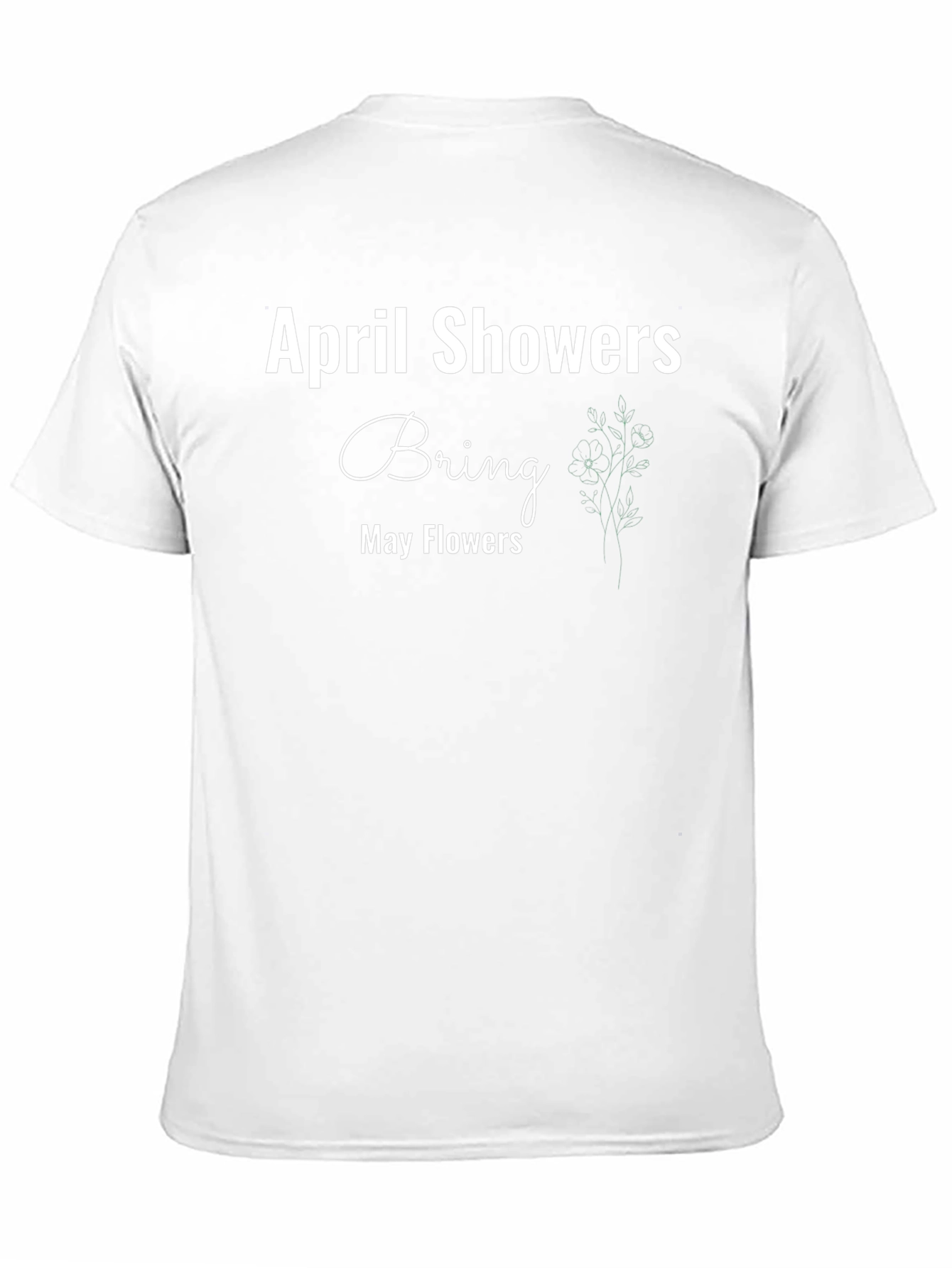 Black April Showers Bring May Flowers Graphic Tee view 11