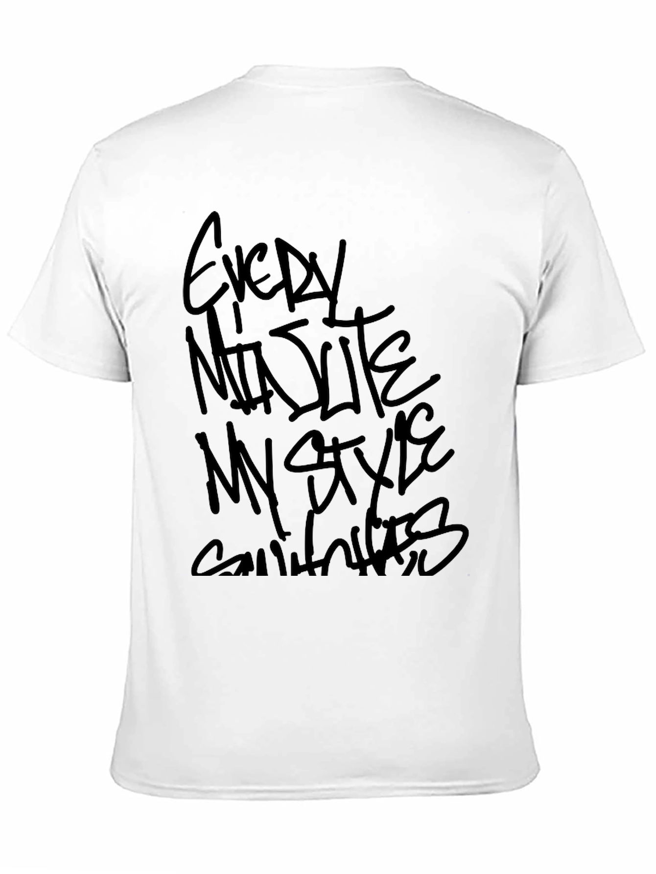 Black Every Nite My Style T-Shirt Black Casual Tee view 11