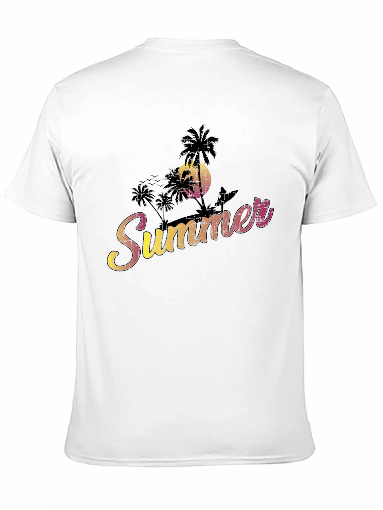 Black Summer Vibe Graphic Tee - Black Cotton Blend view 11