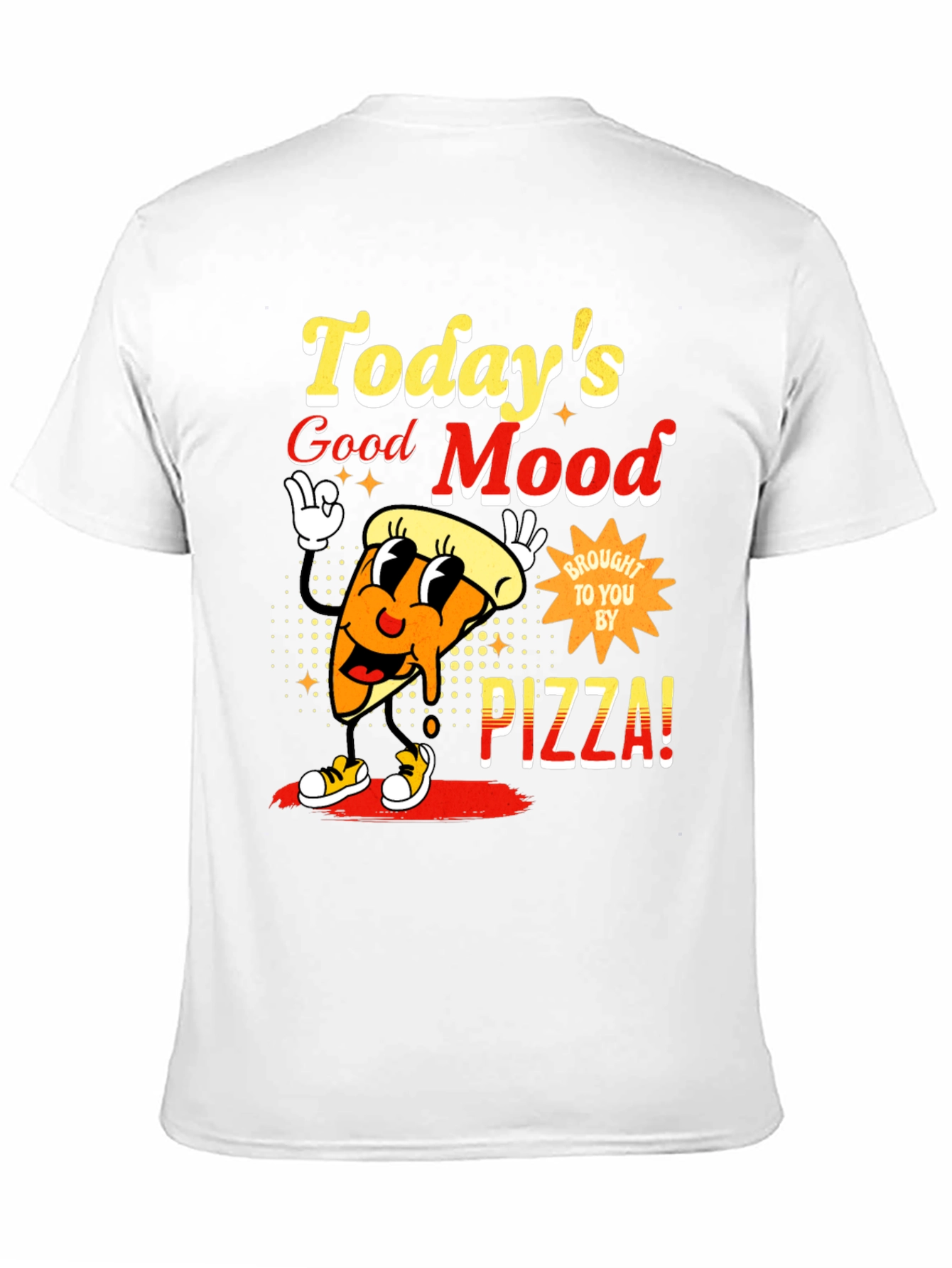 Black Today's Good Mood Pizza Graphic Tee view 11