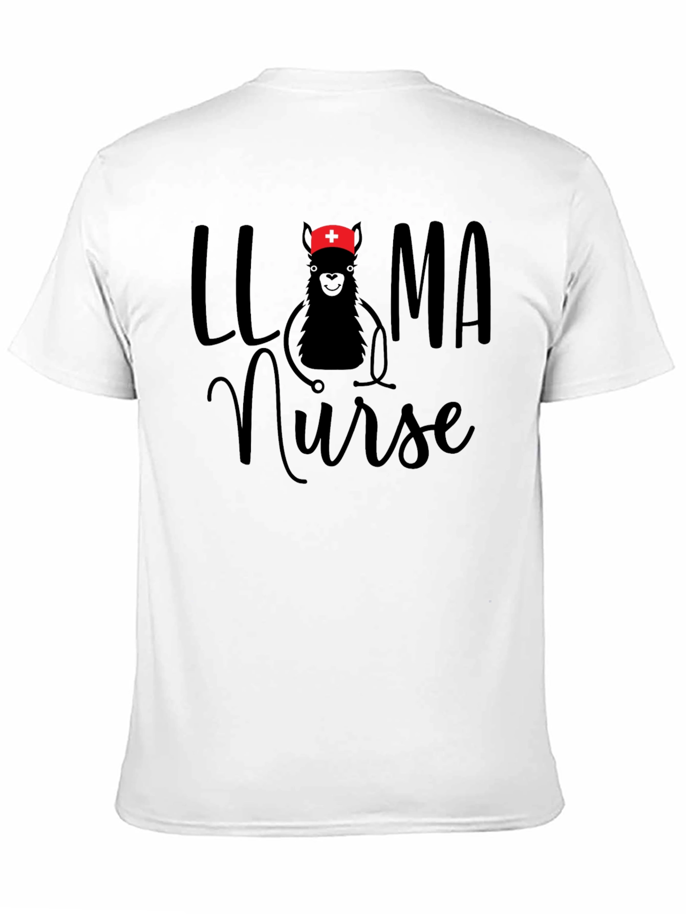 Black Llama Nurse T-Shirt, Funny Graphic Tee view 11